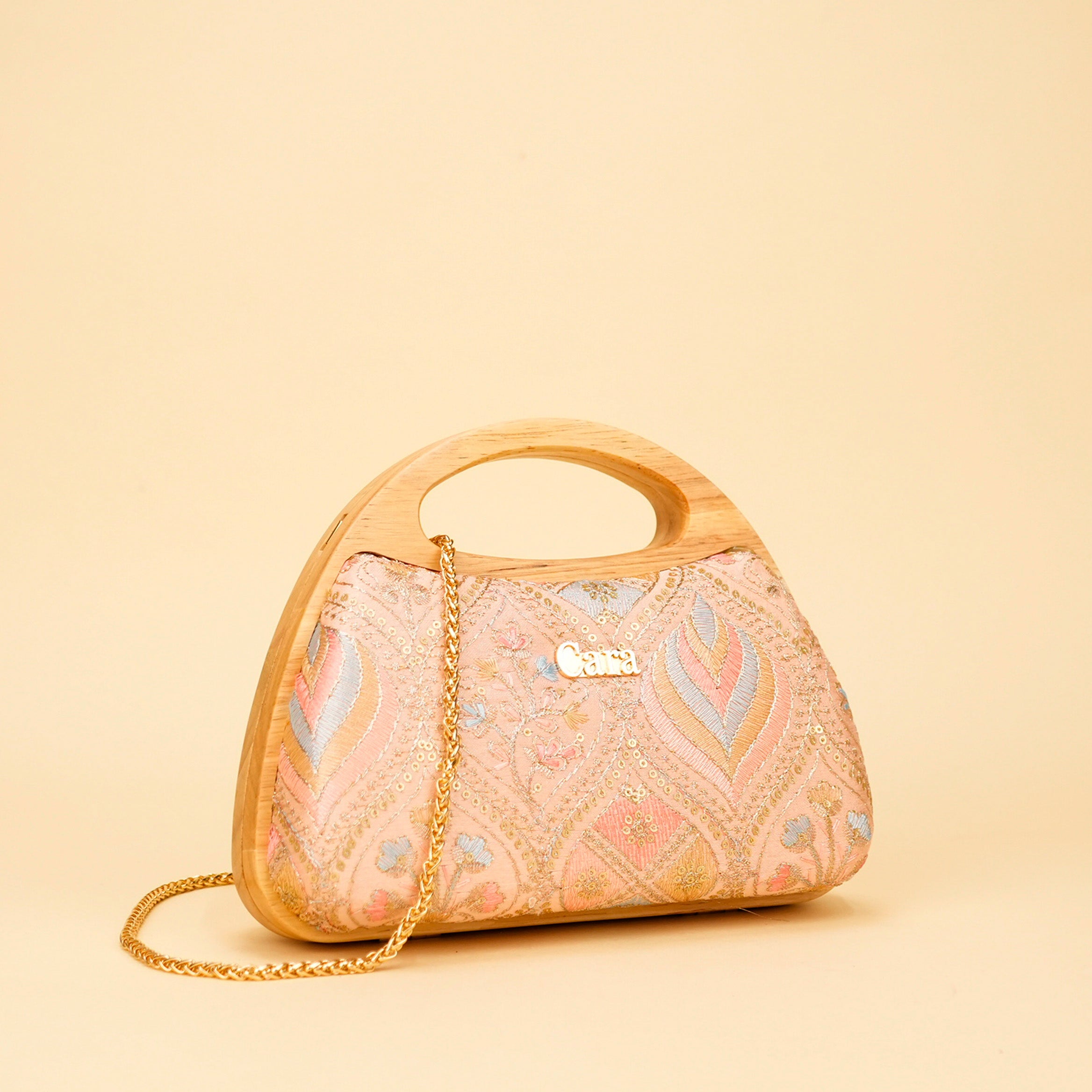 Aurelia Wood-Frame Clutch