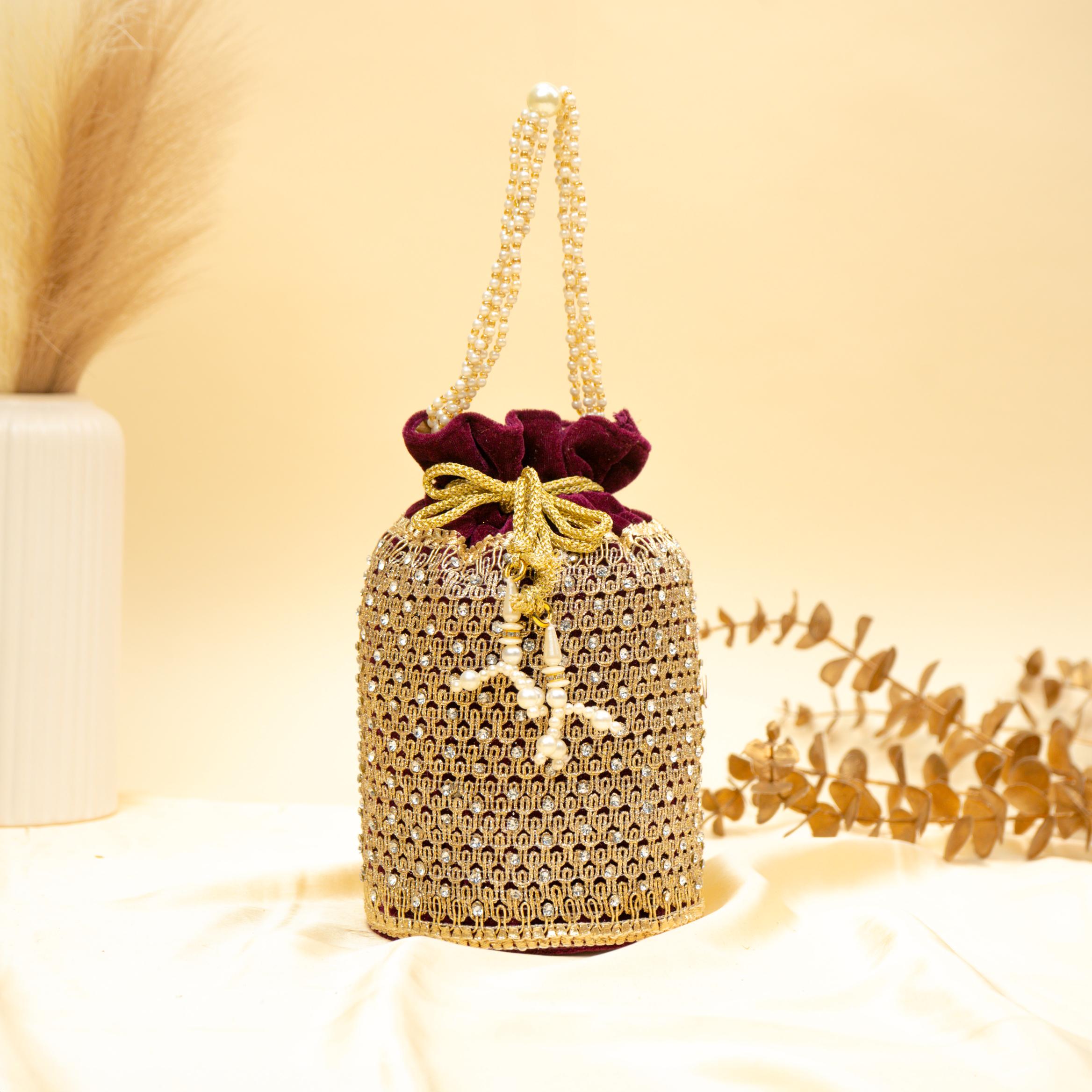 Regal Stone & Bead Potli