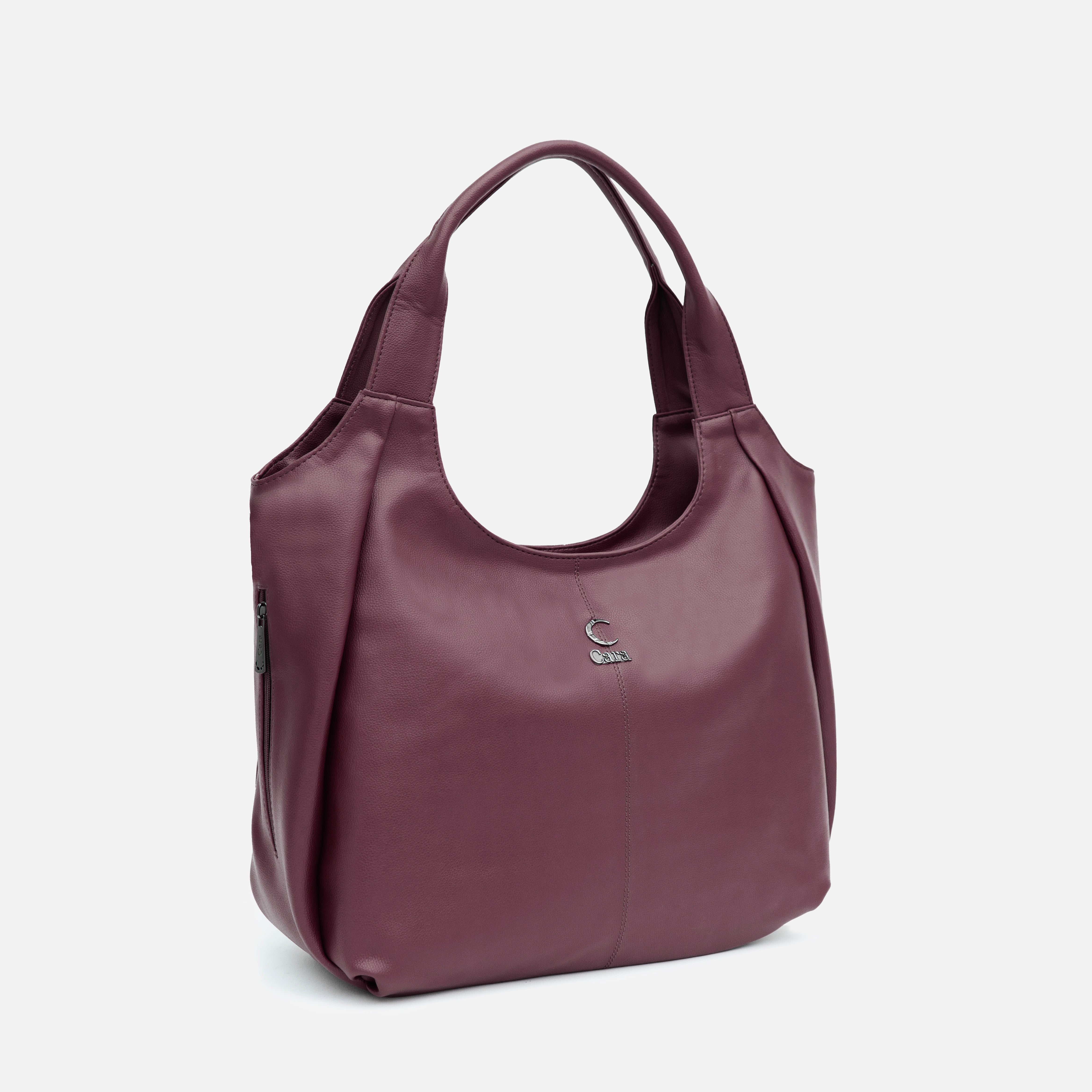 Maroon Crazy Curve HANDBAG I CARA