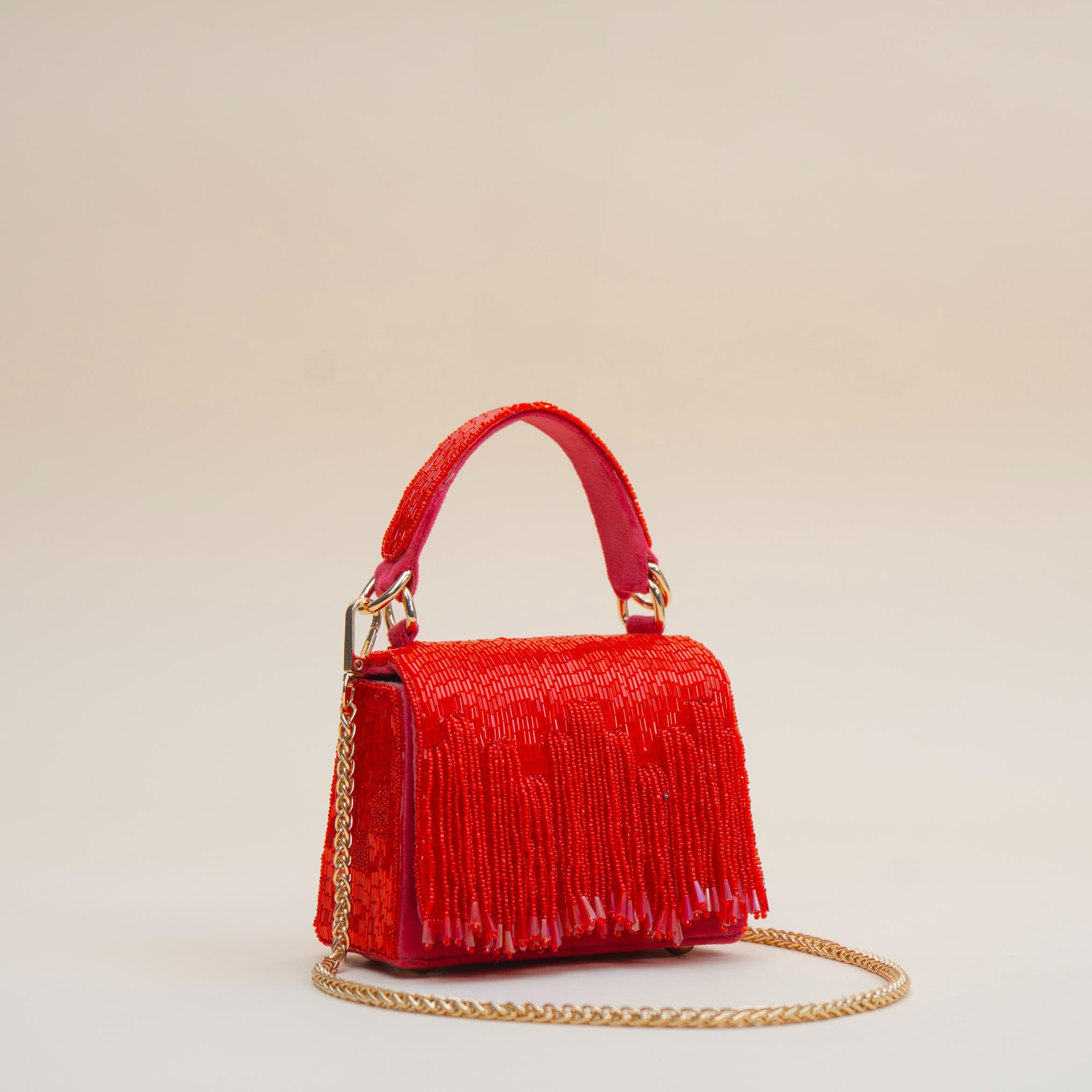 Glitz Fringe Clutch