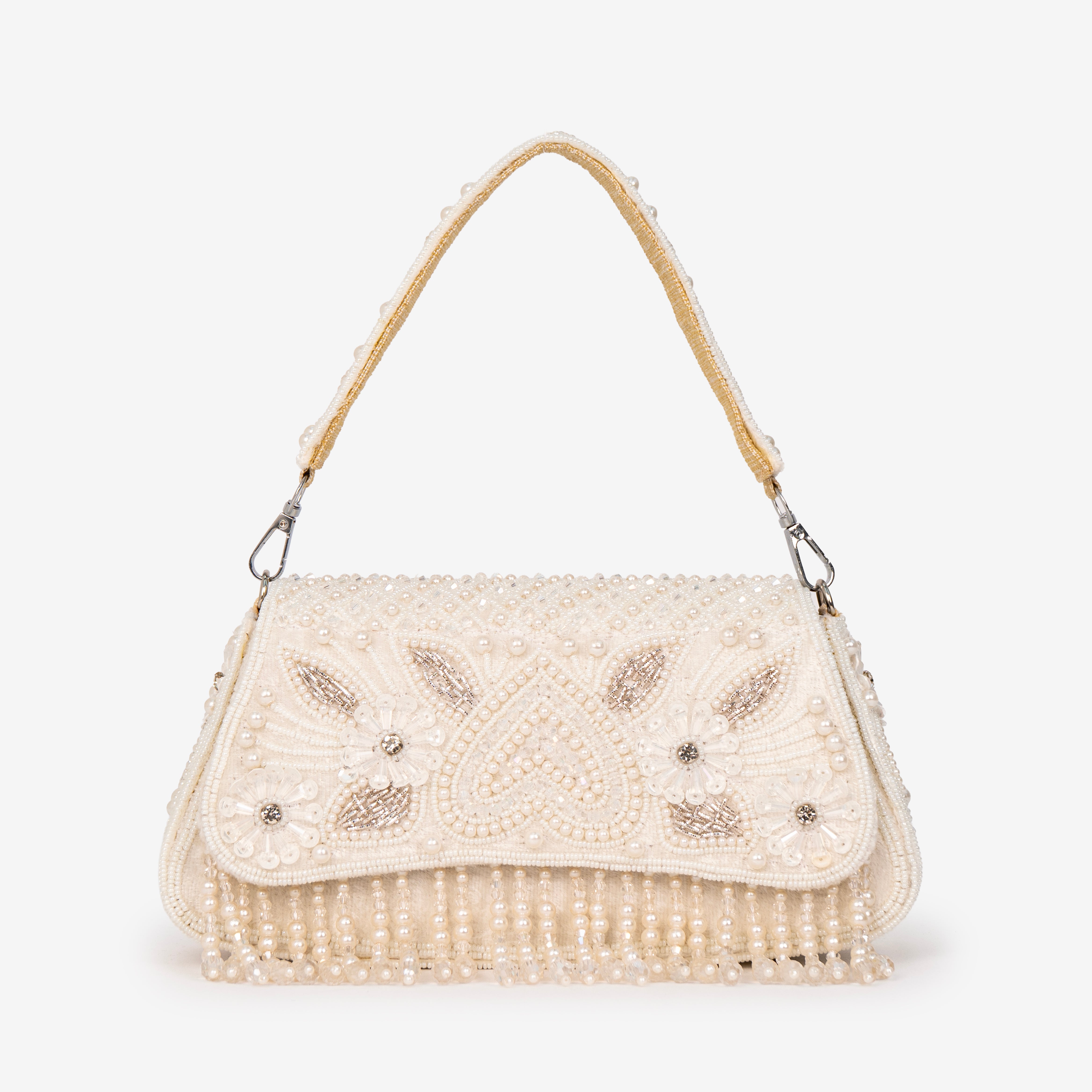 Intricate Beaded Party Shoulder Bag