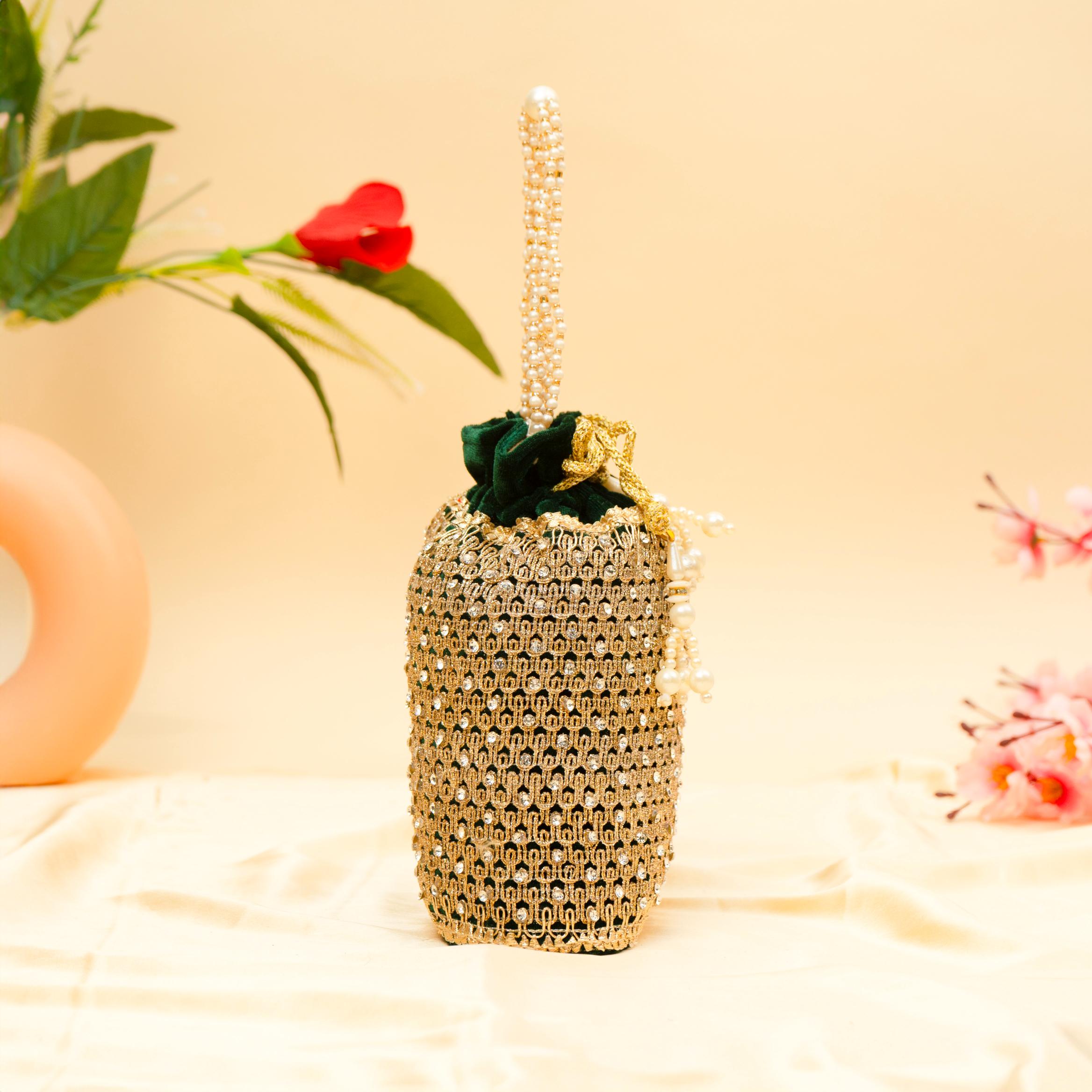 Opulent Thread & Pearl Potli