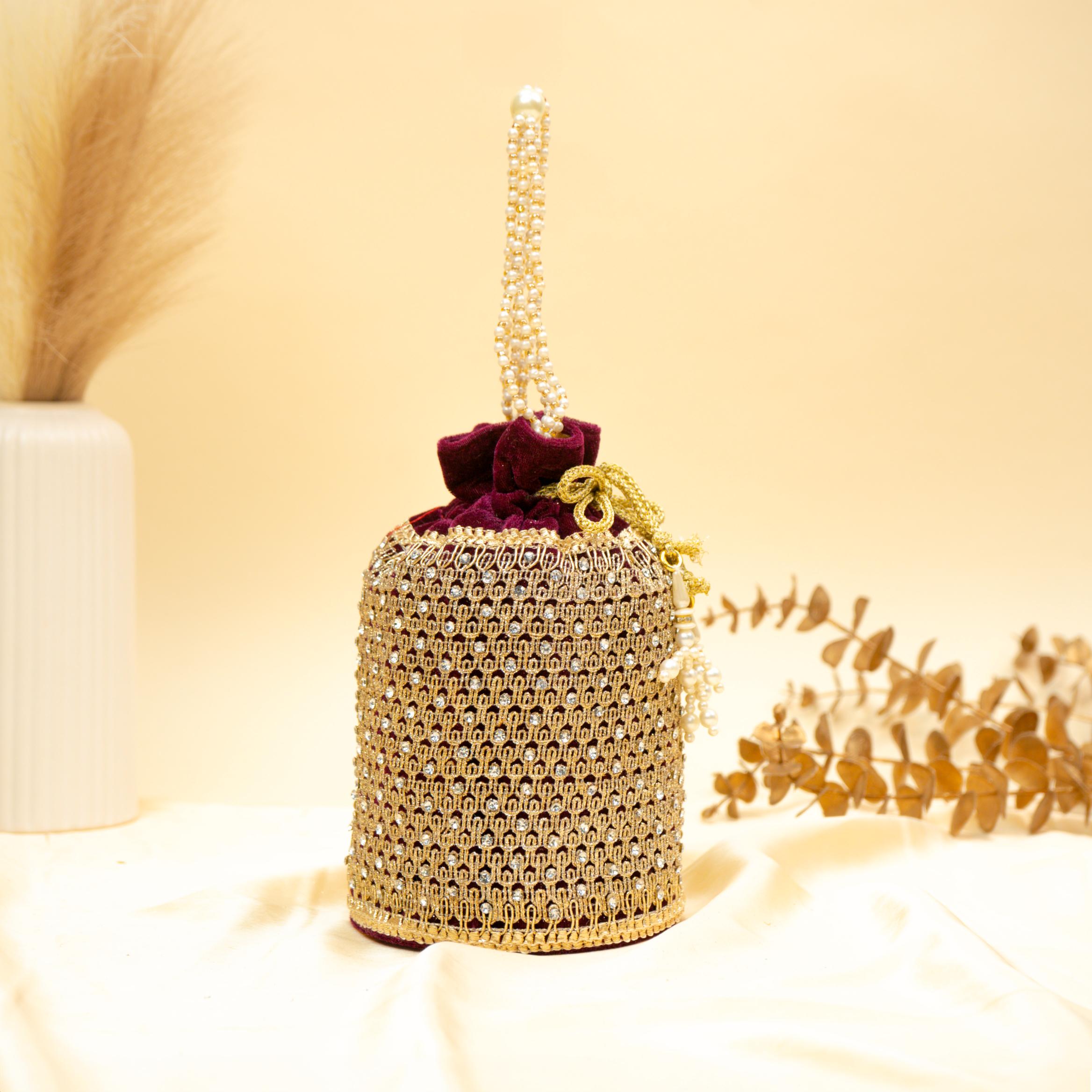 Regal Stone & Bead Potli