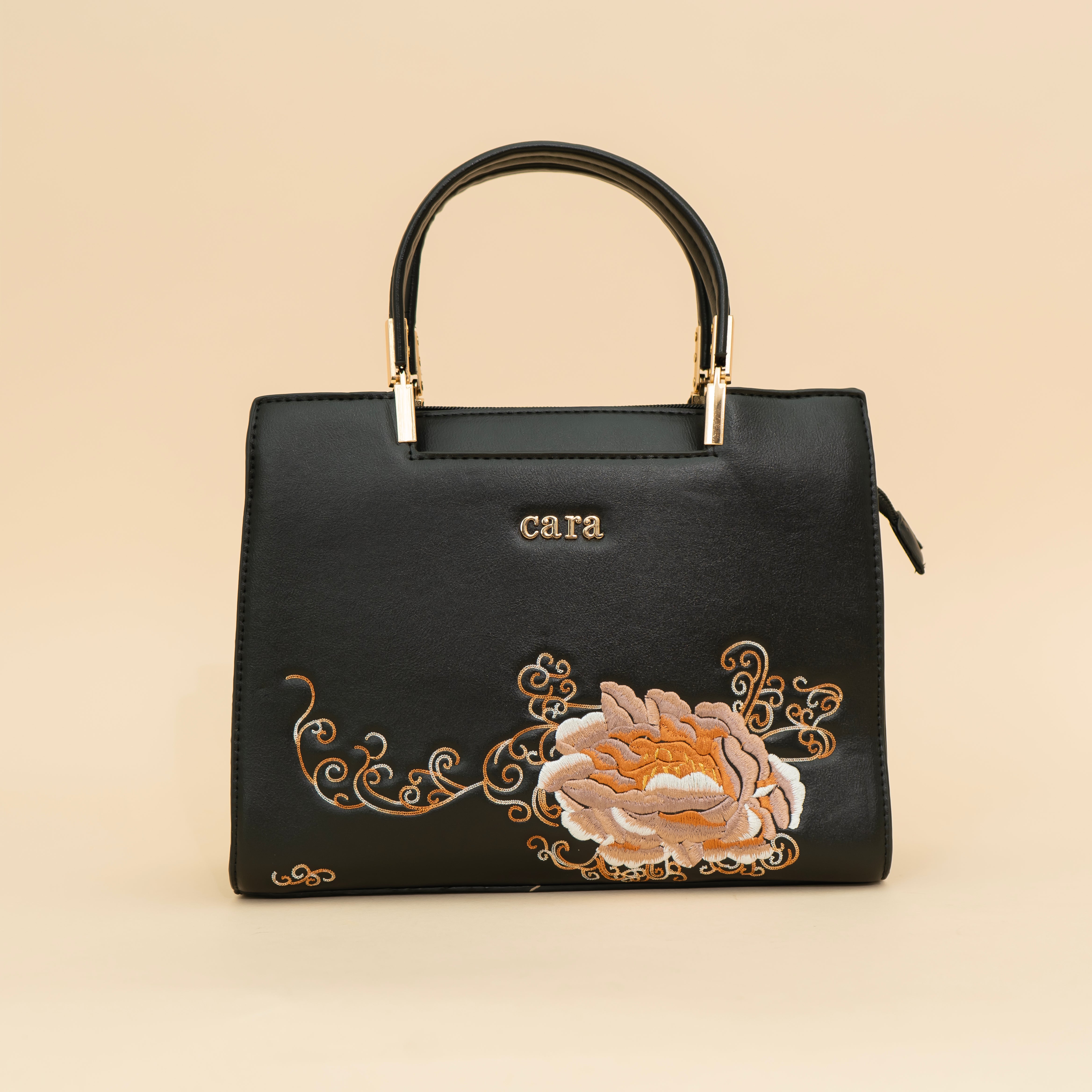 Flawless floral printed black Handbag i cara