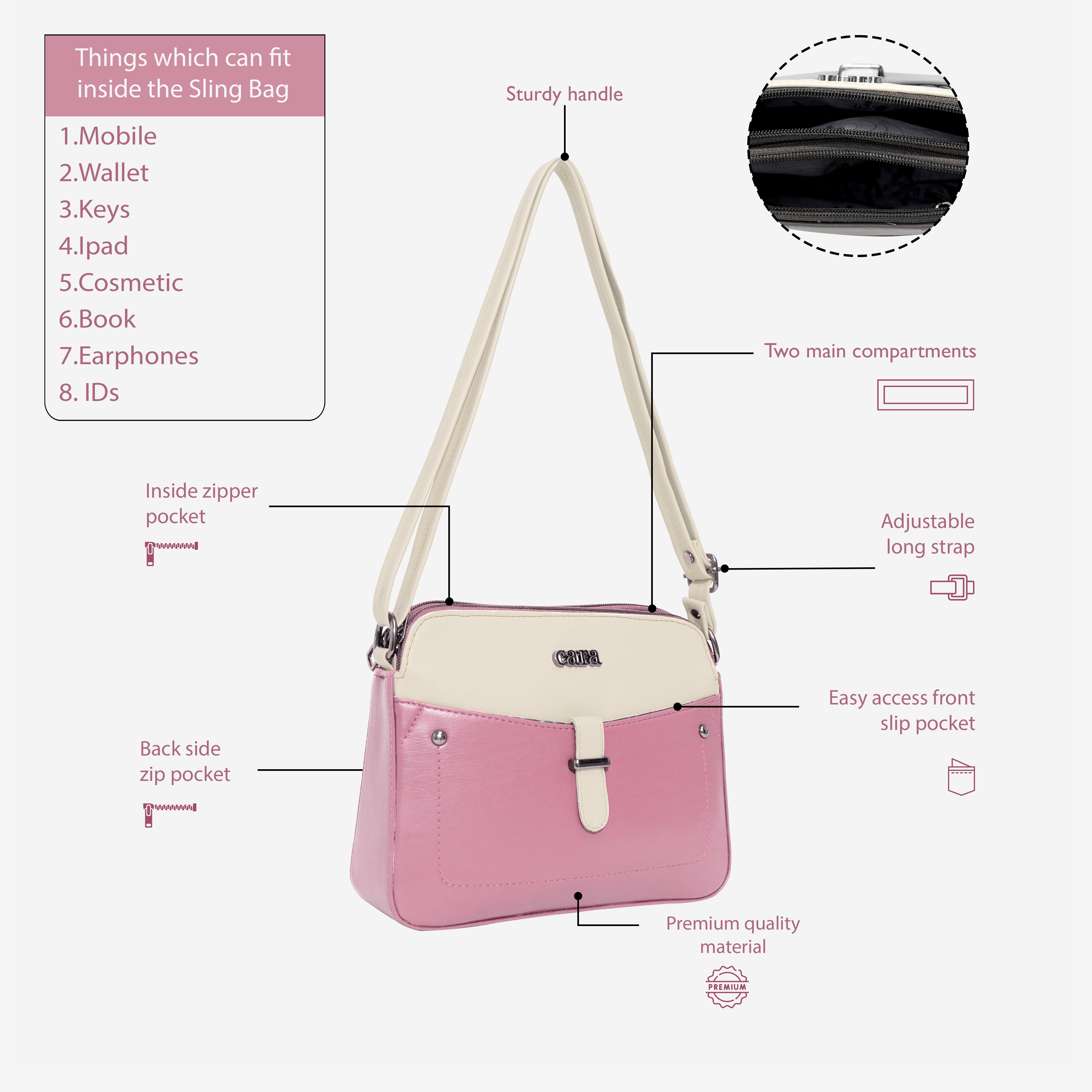 PINK Chic Crossbody Charm  I Cara