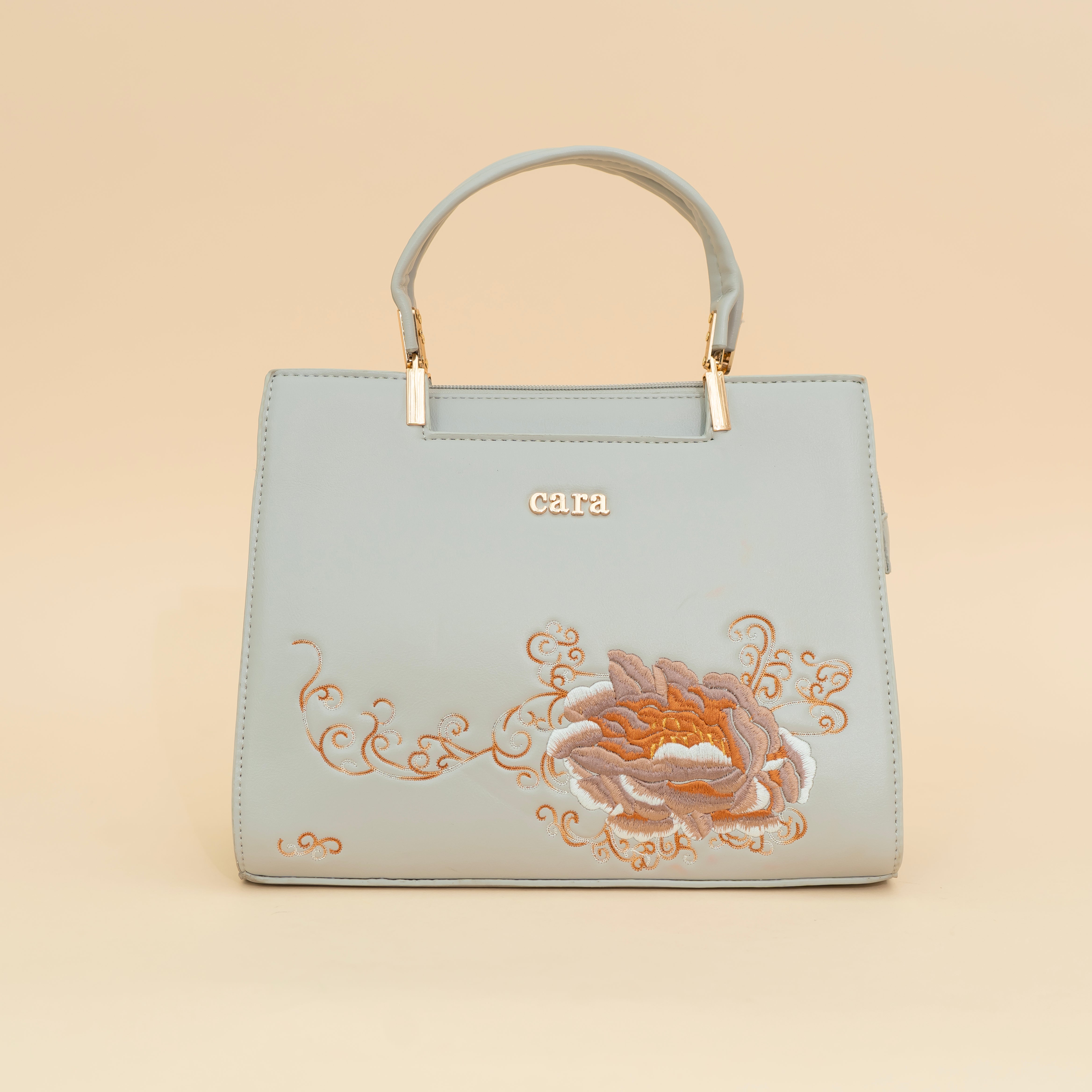 Flawless floral printed blue Handbag i cara