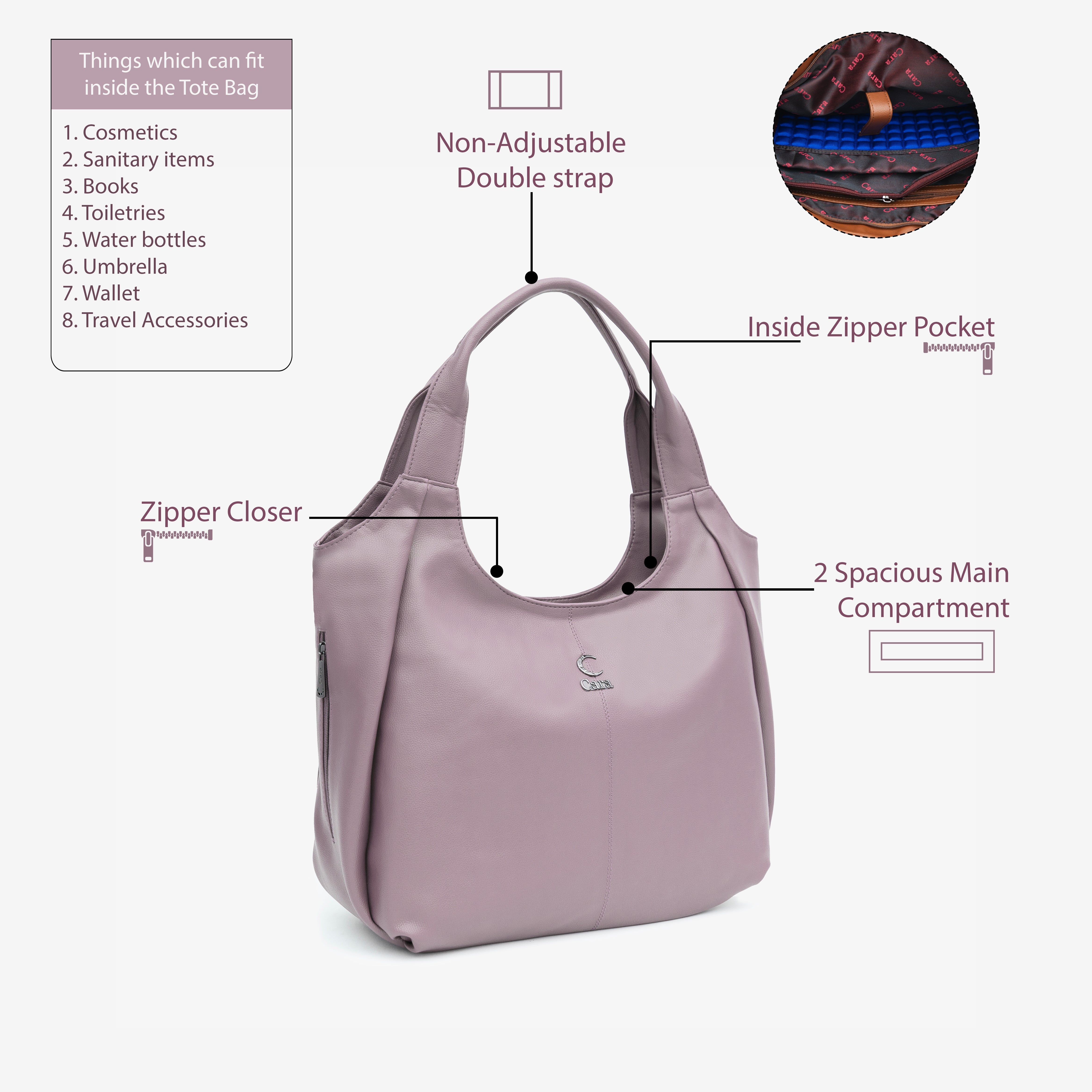 Lavender Crazy Curve HANDBAG I CARA