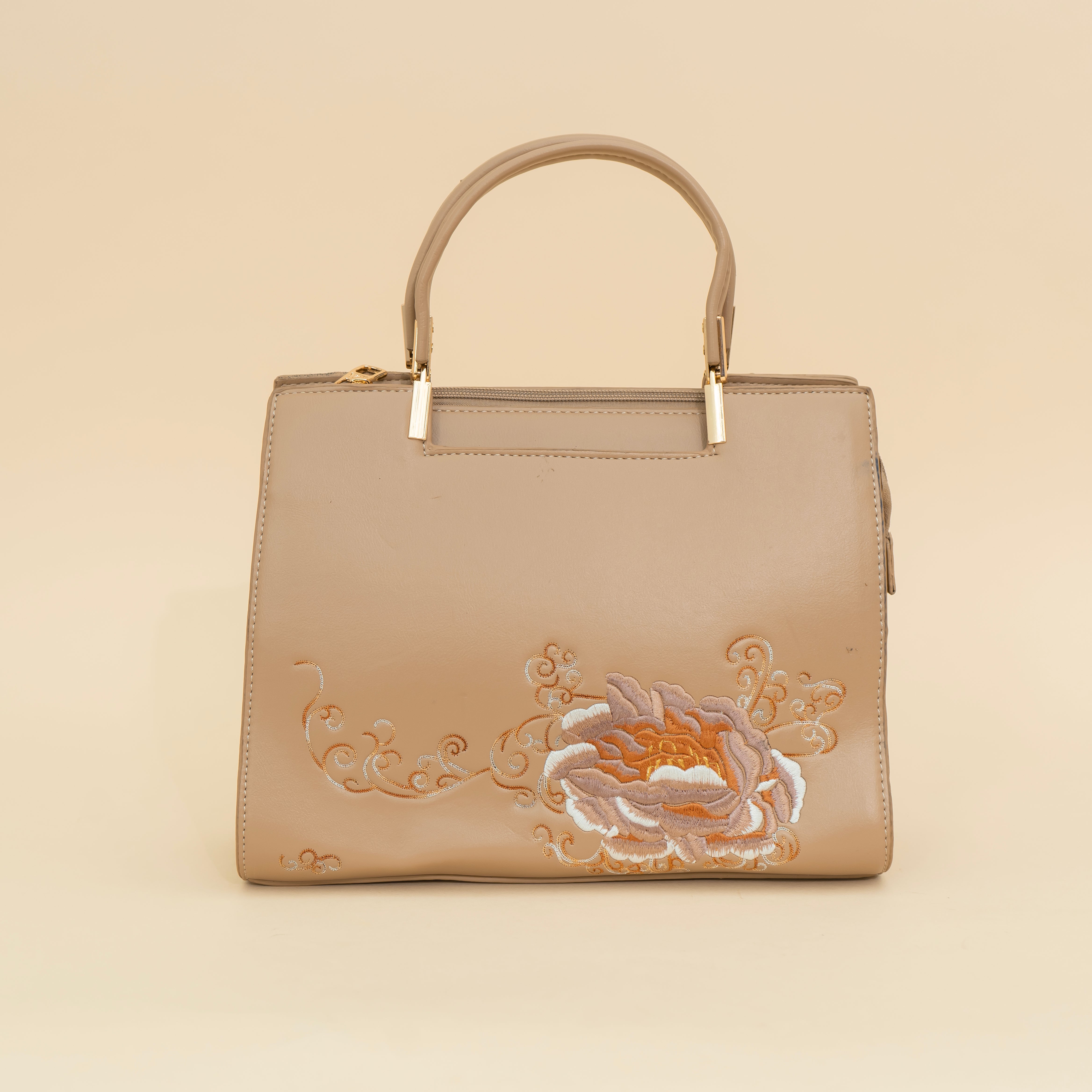 Flawless floral printed Light brown Handbag i cara