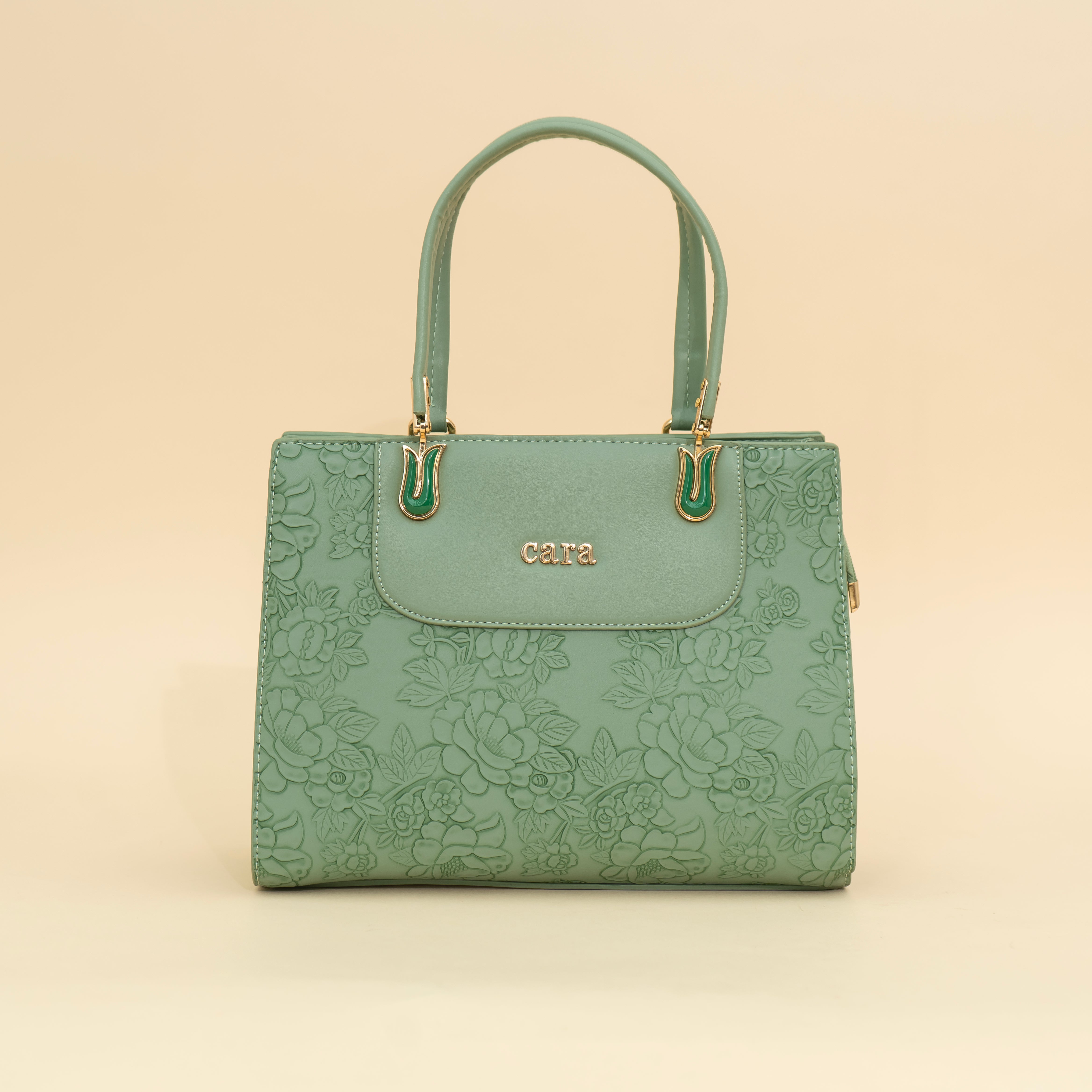 Blossom Green Handbag i cara