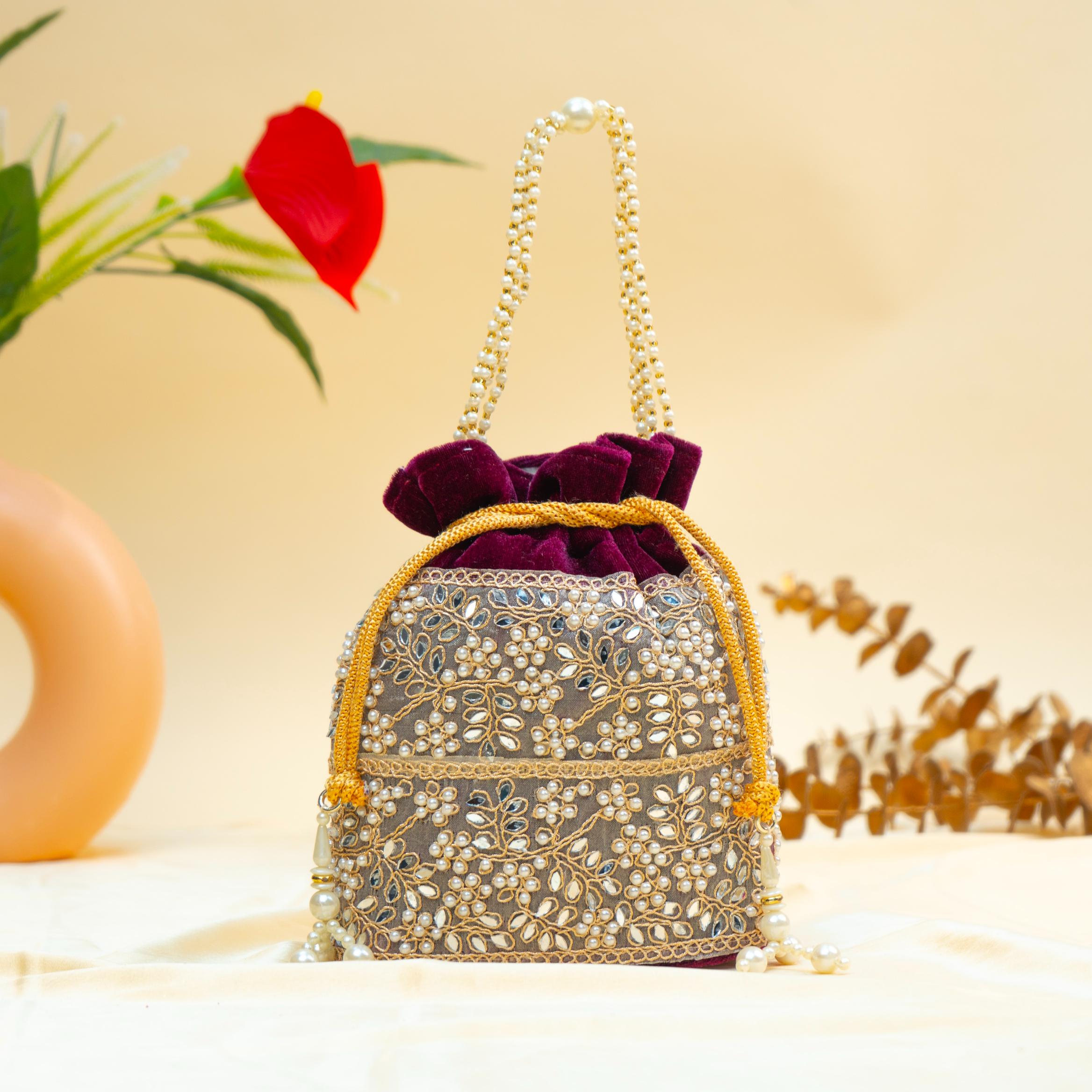 Grace Pearl Bead Potli
