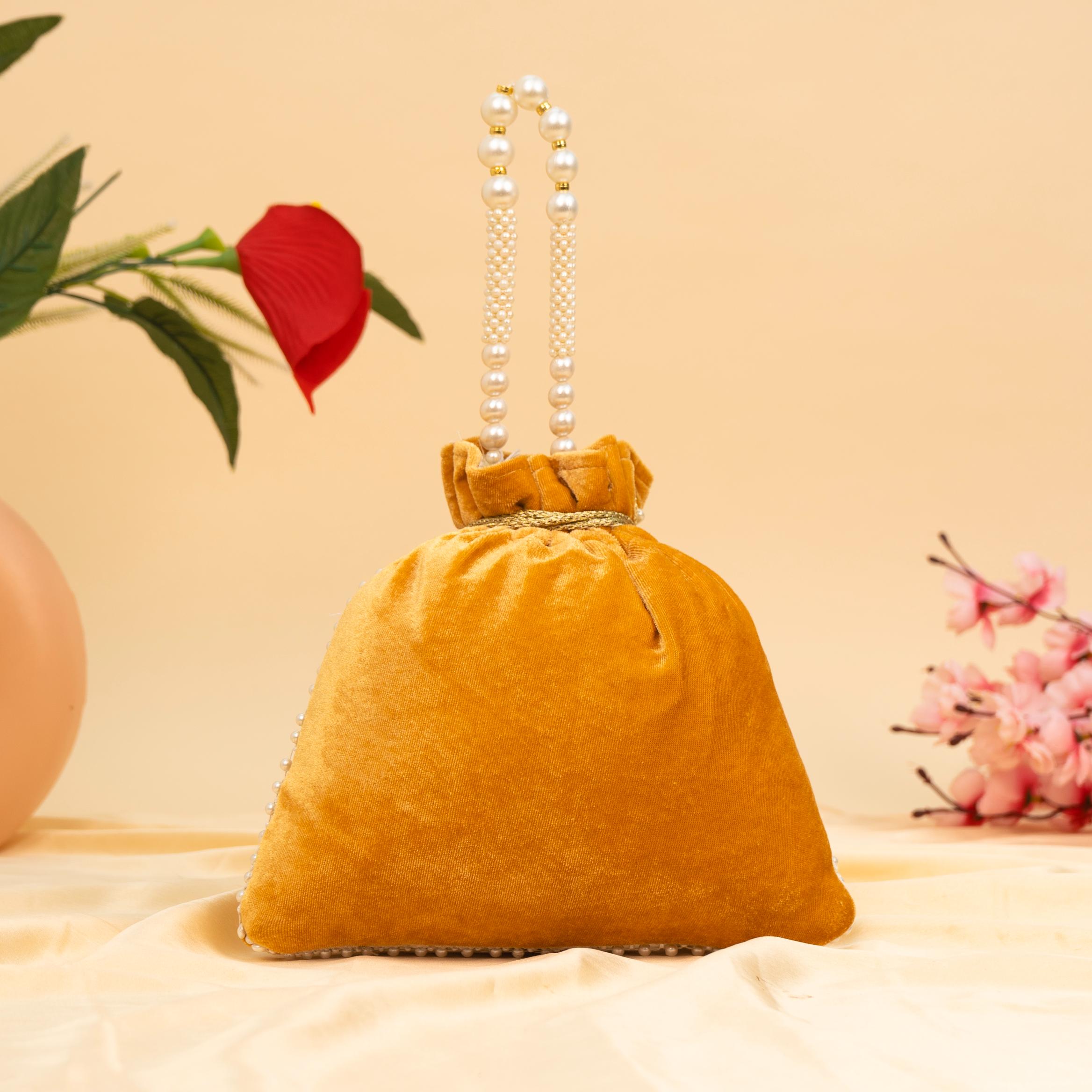 Vibrant Floral Zardosi Potli