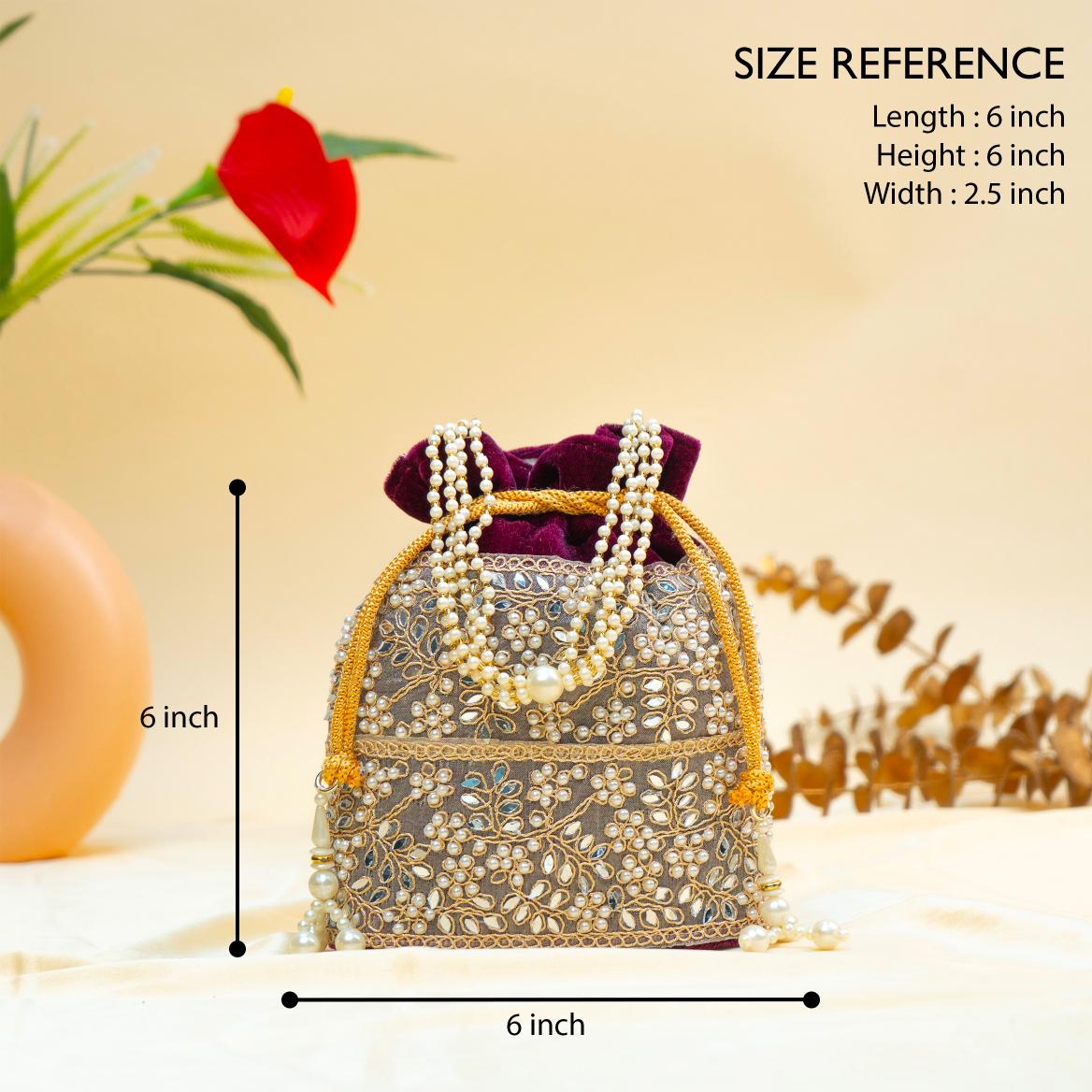 Grace Pearl Bead Potli
