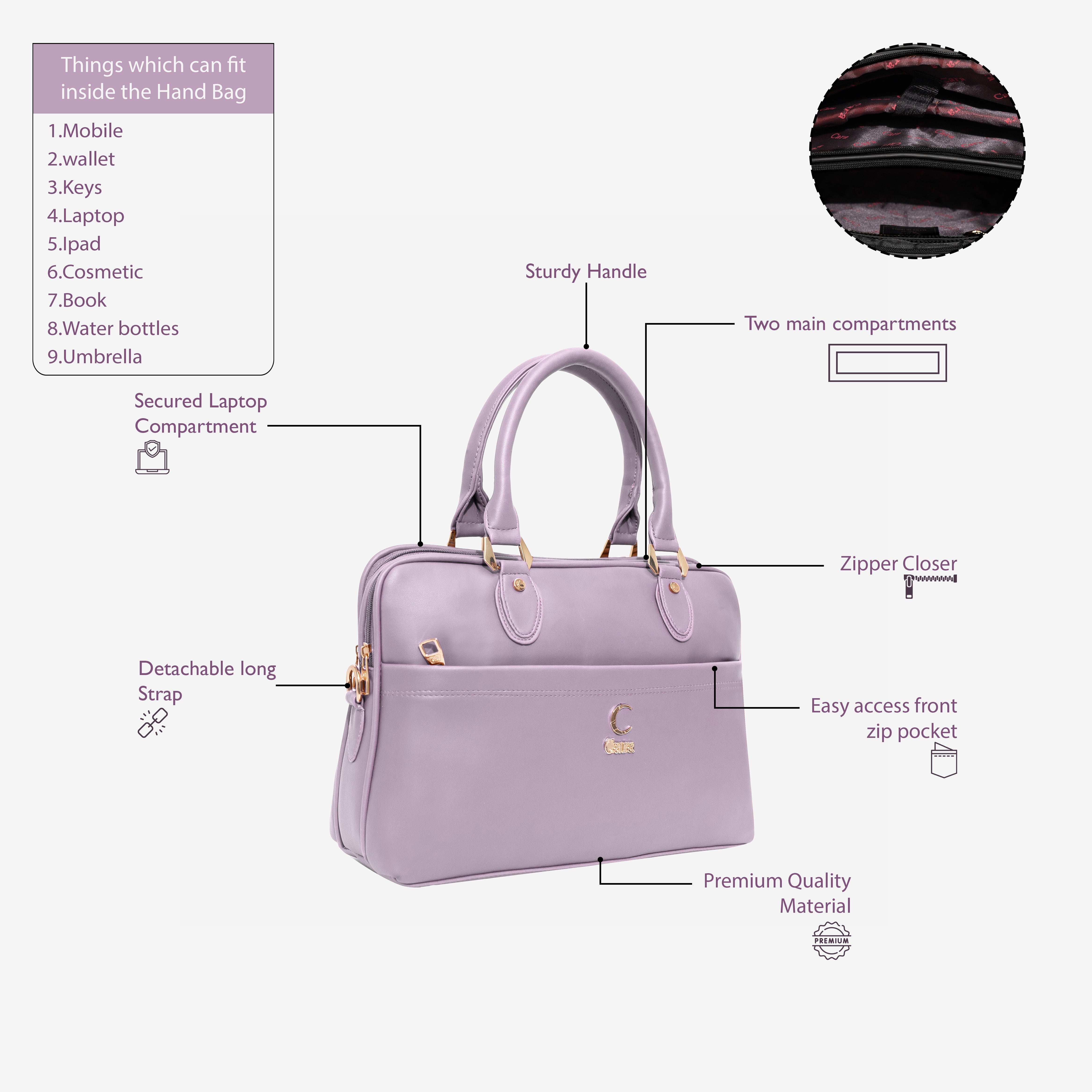 Classic Luxe Satchel Handbag I Cara