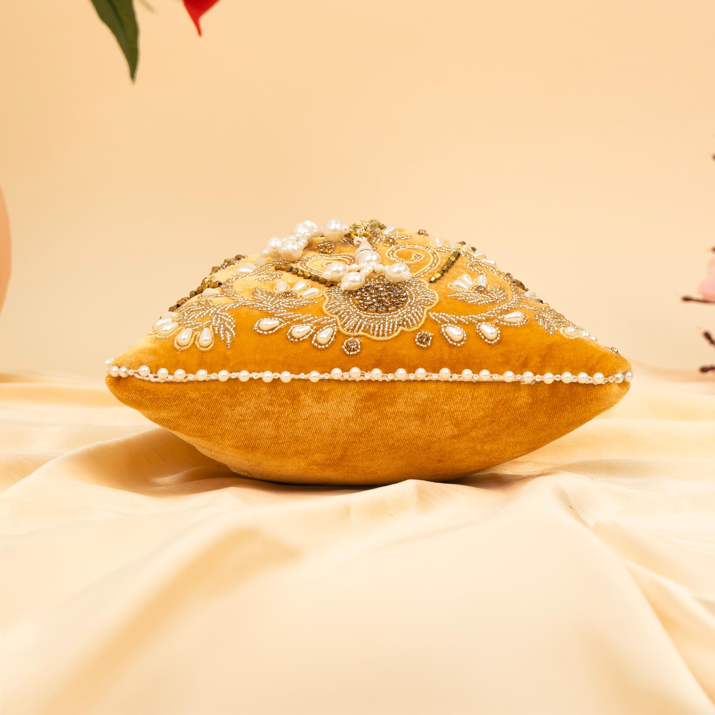 Vibrant Floral Zardosi Potli