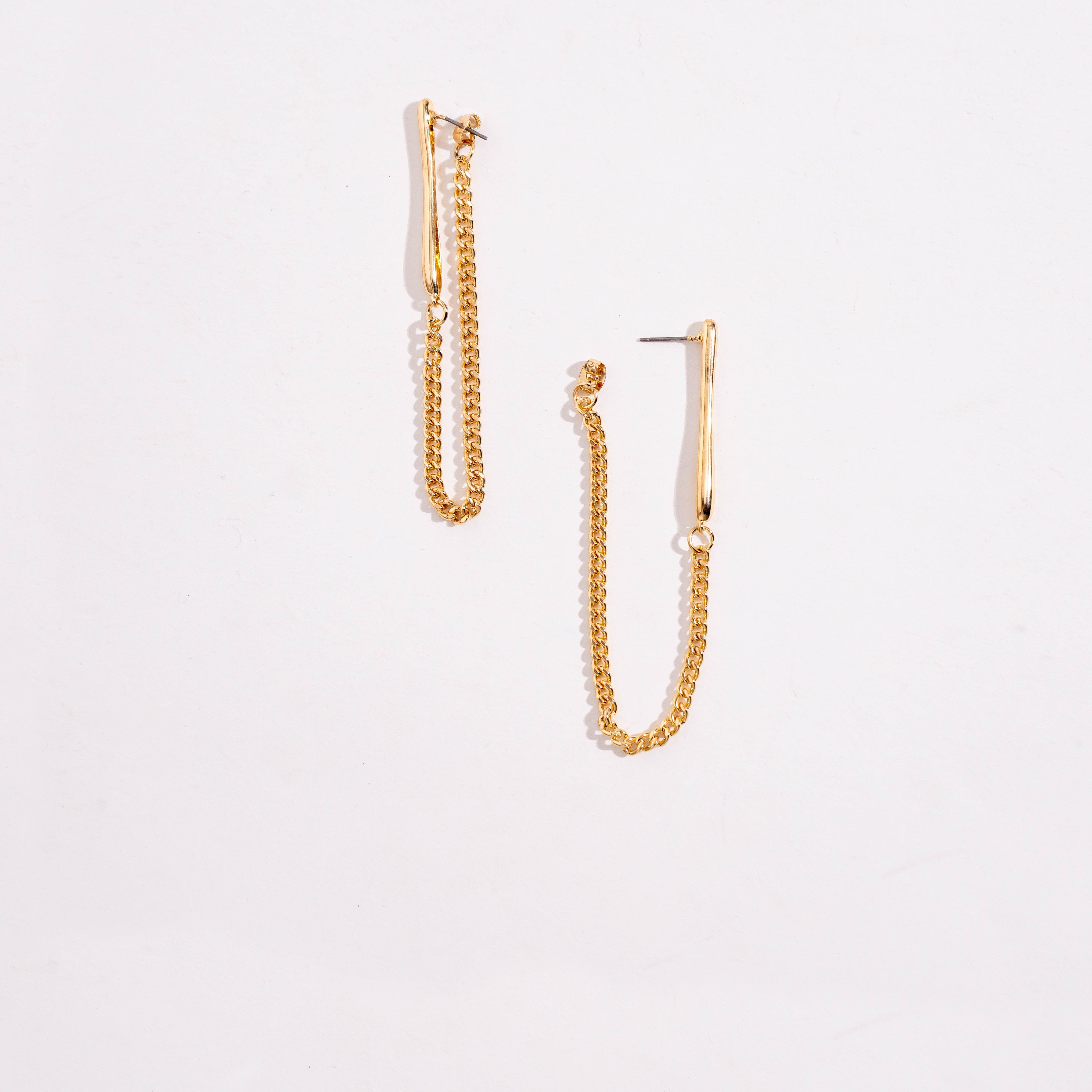 Drop chain earrings