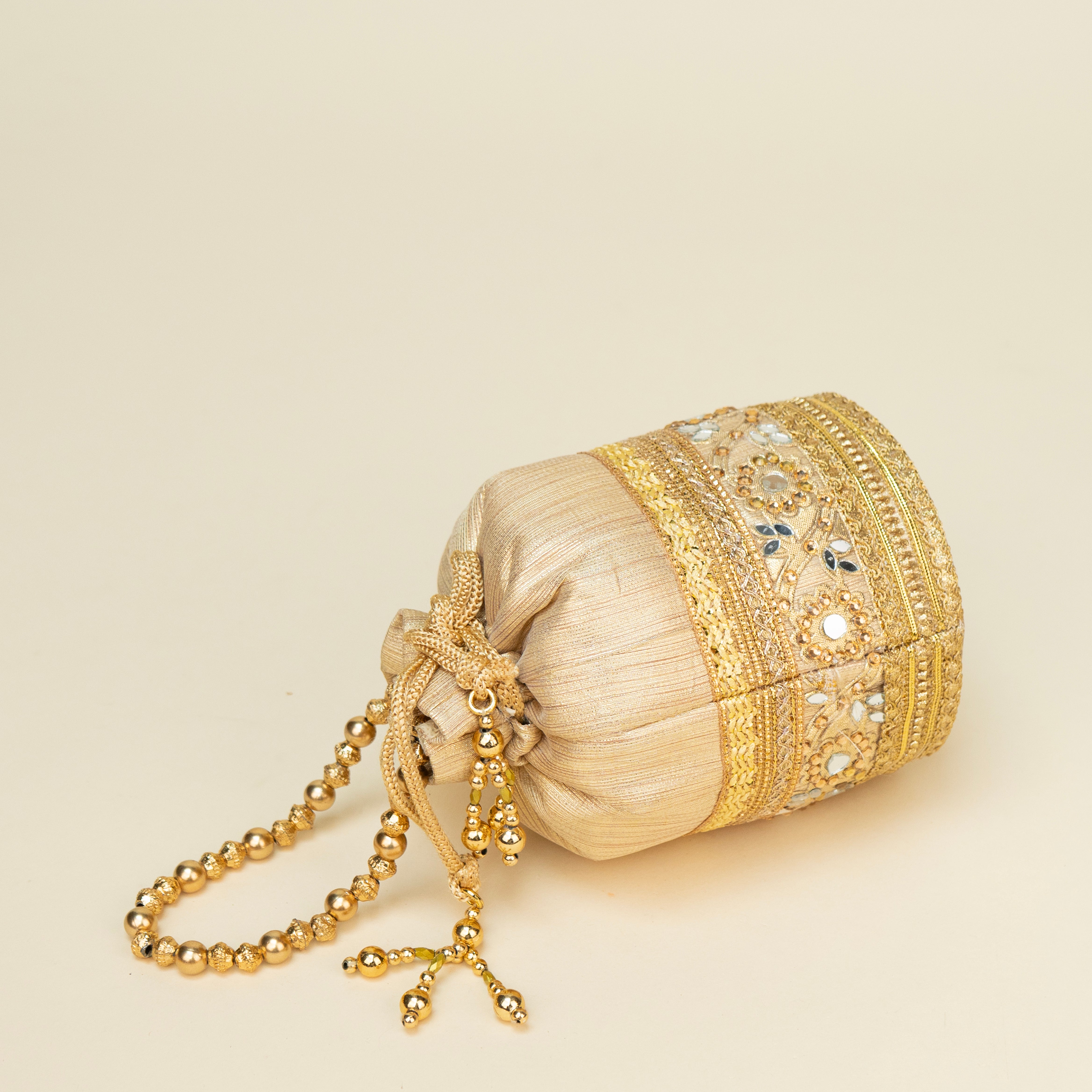 Signature Gold Braid Potli