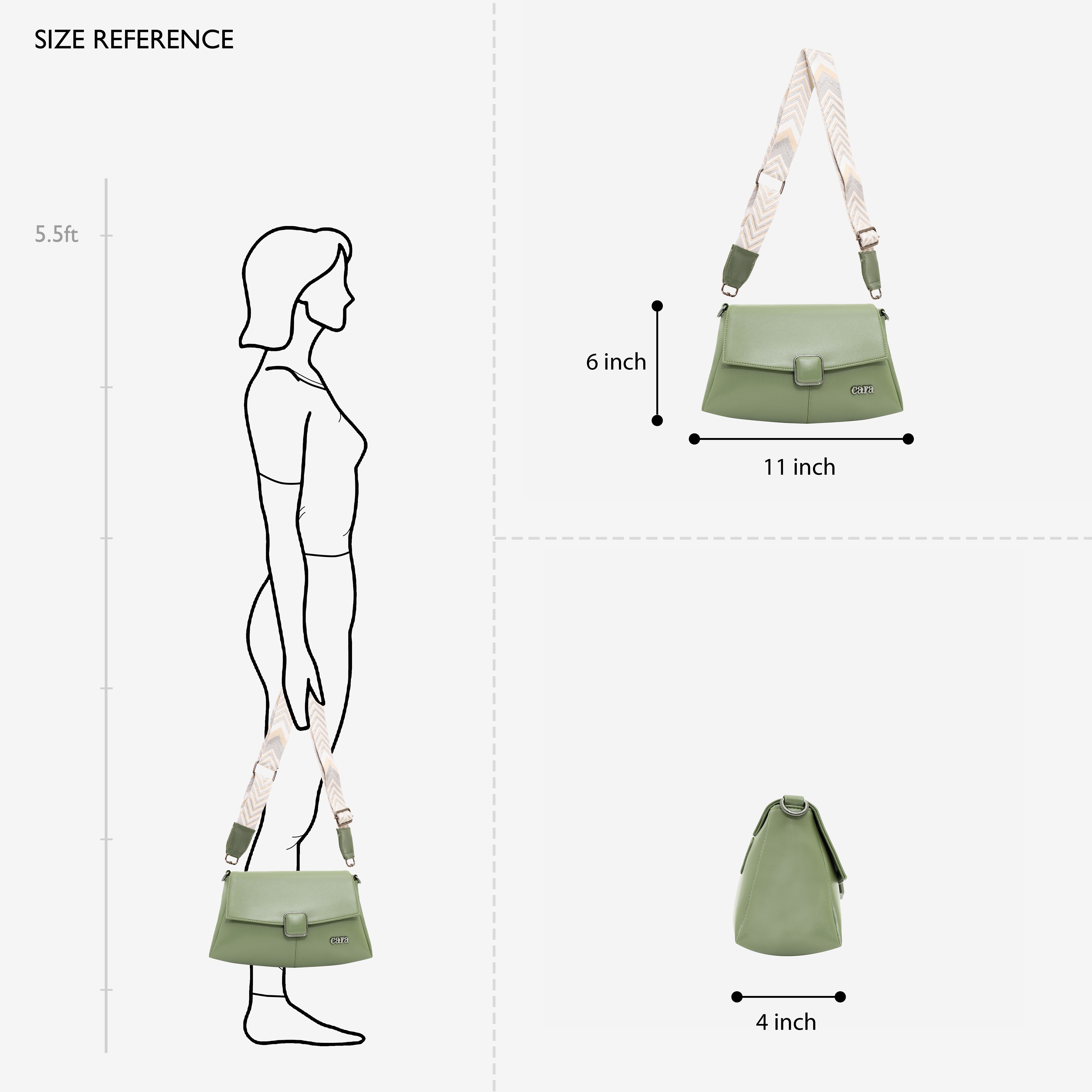 olive Modish carry sling bag I CARA