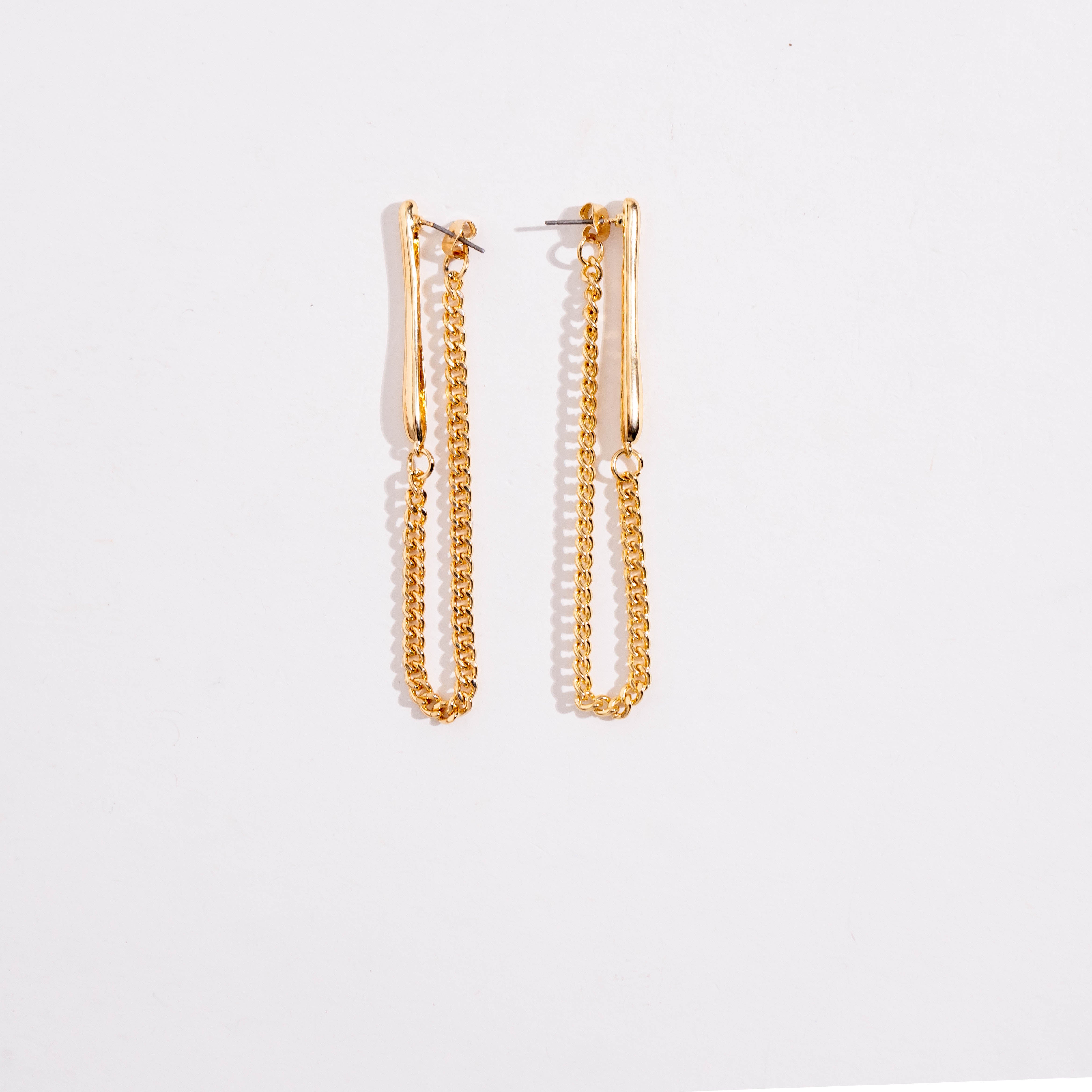 Drop chain earrings