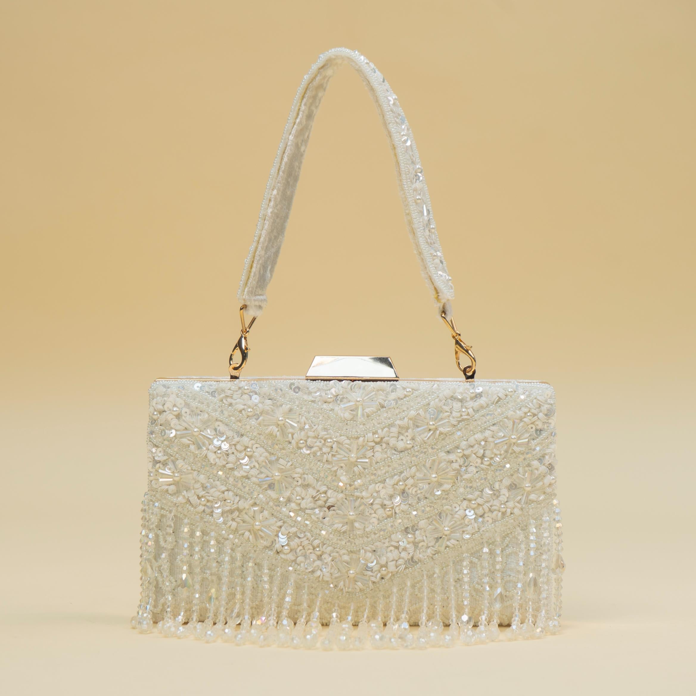 Timeless Pearl Gold Clutch
