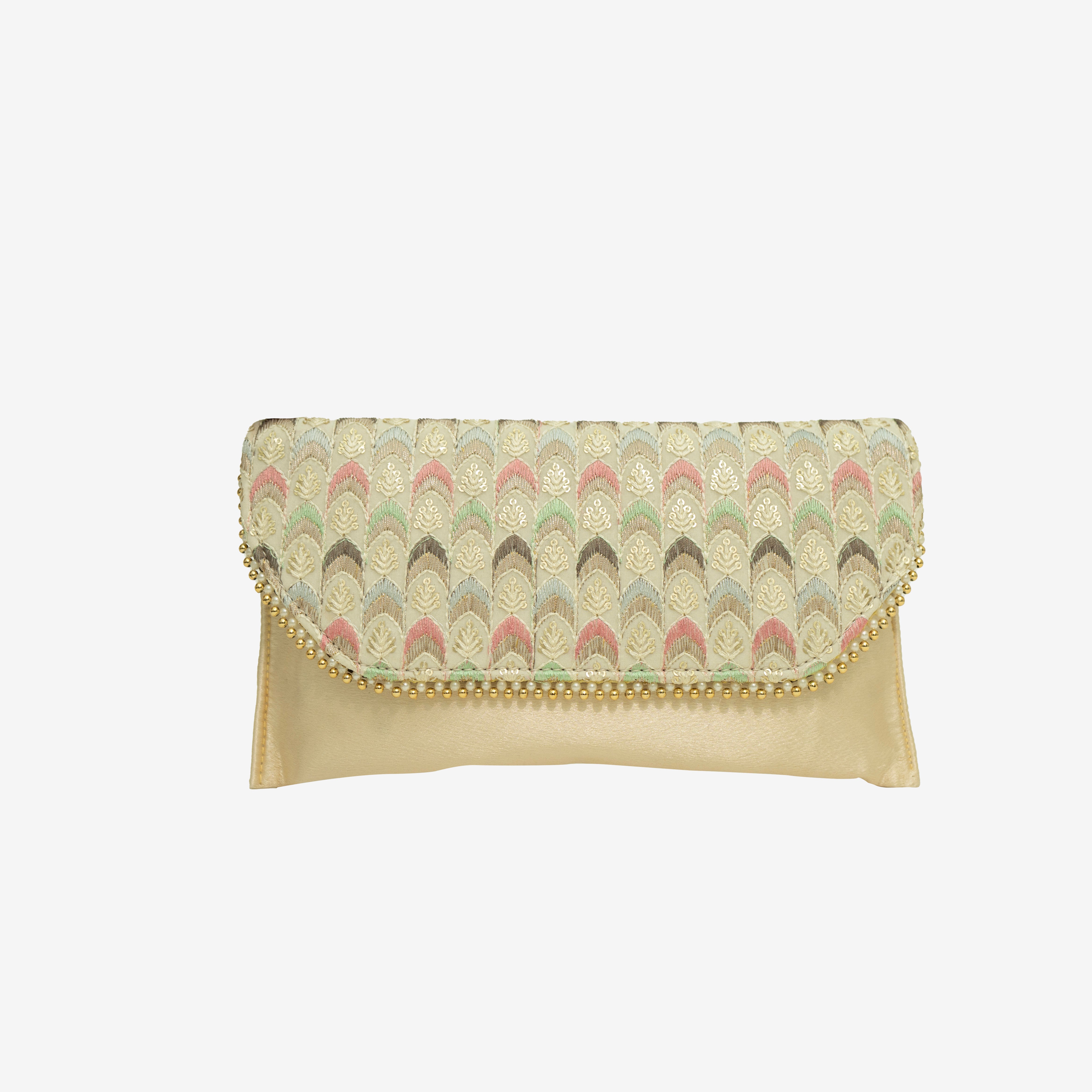 Embroidered Splendor clutch  I Cara