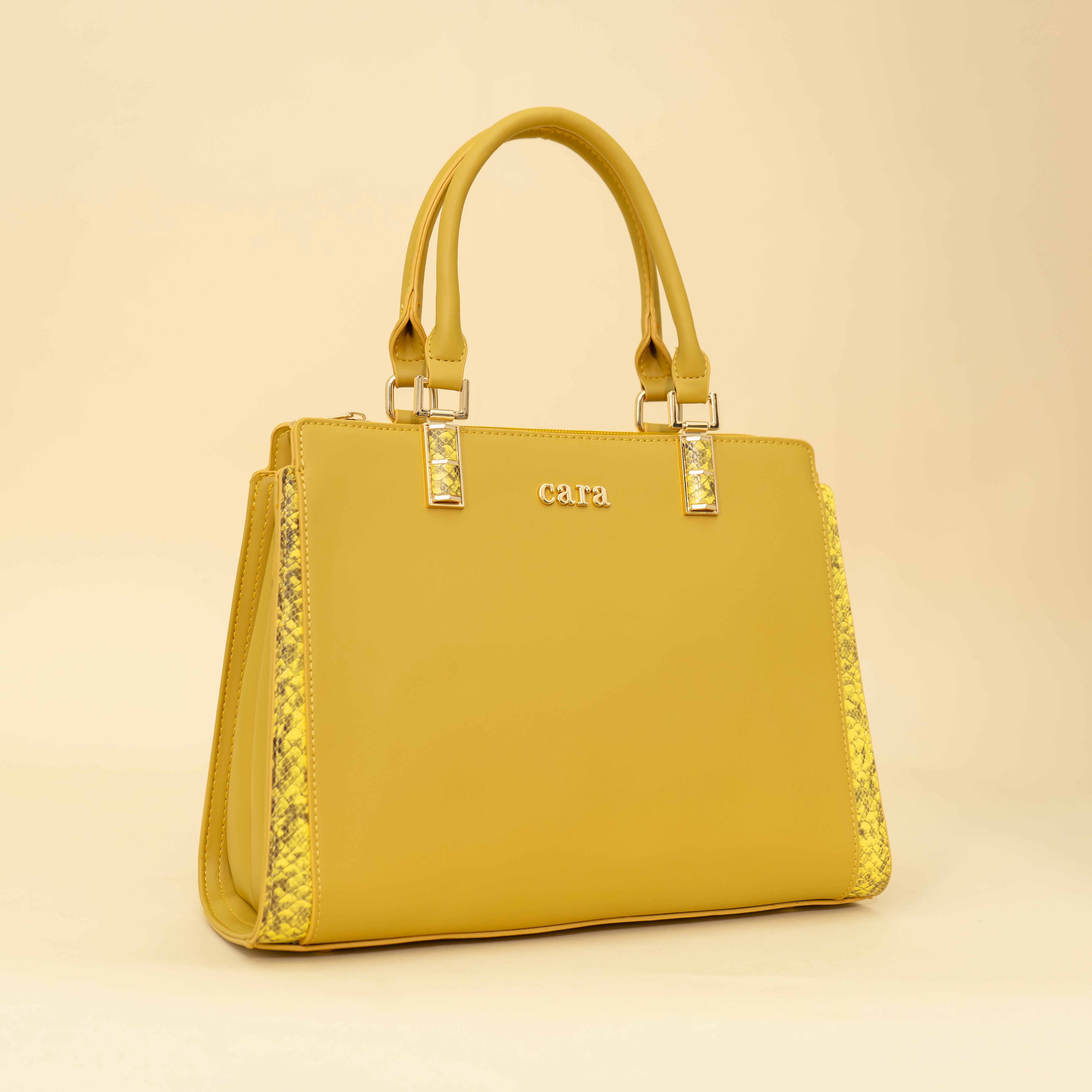 Dazzling Mustard Yellow Handbag I CARA