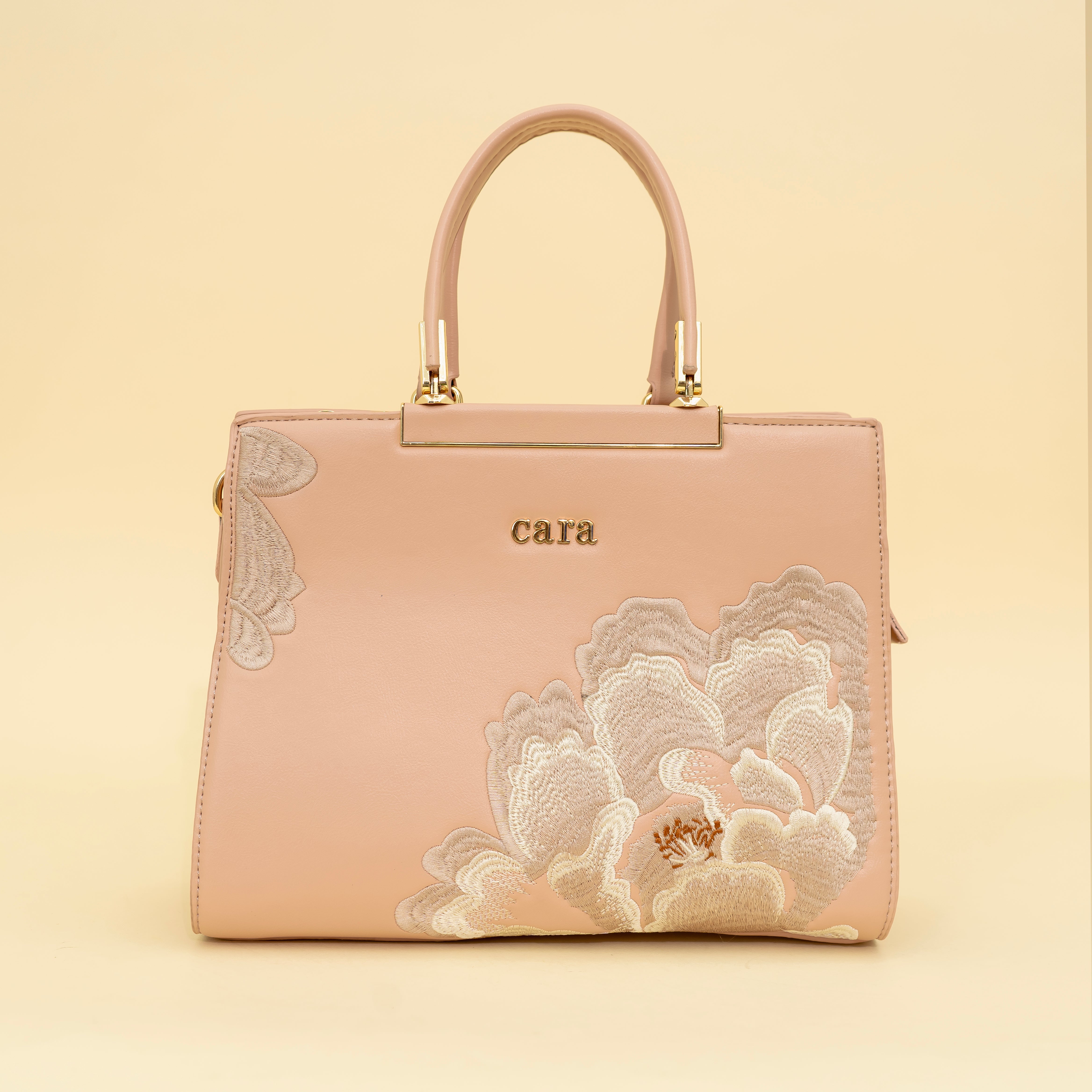 Peach Floral Flourish handbag I cara