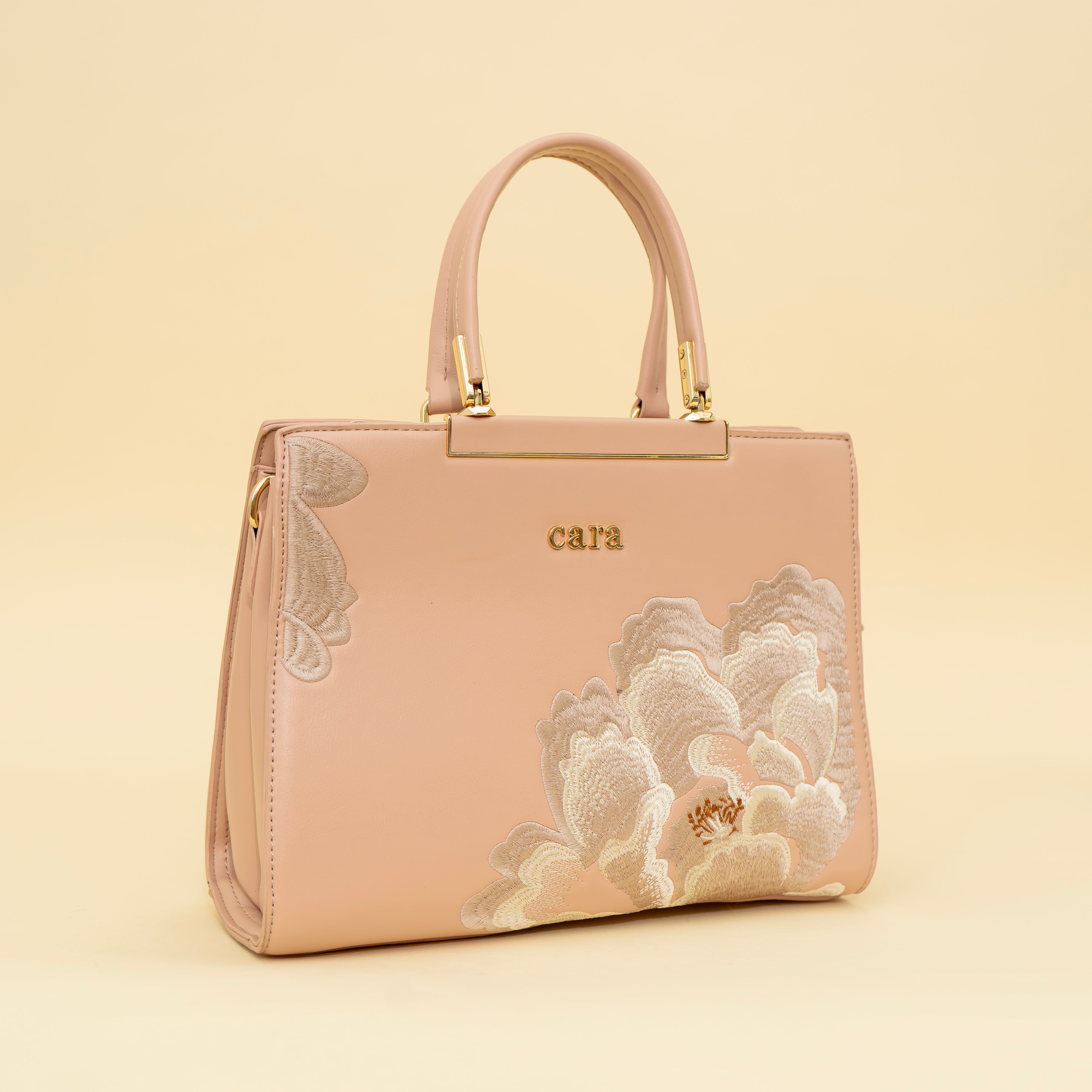 Peach Floral Flourish handbag I cara