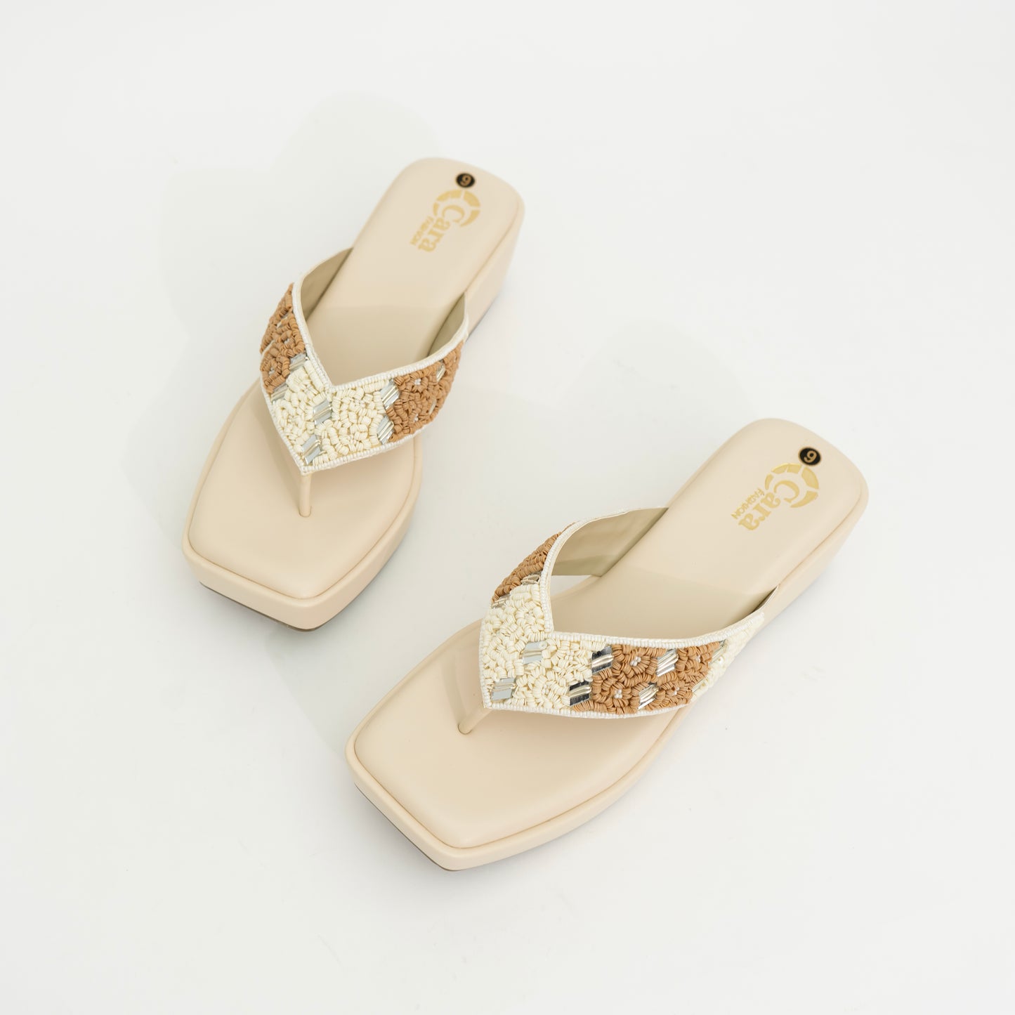 Beige Nazakat Wedge I Cara