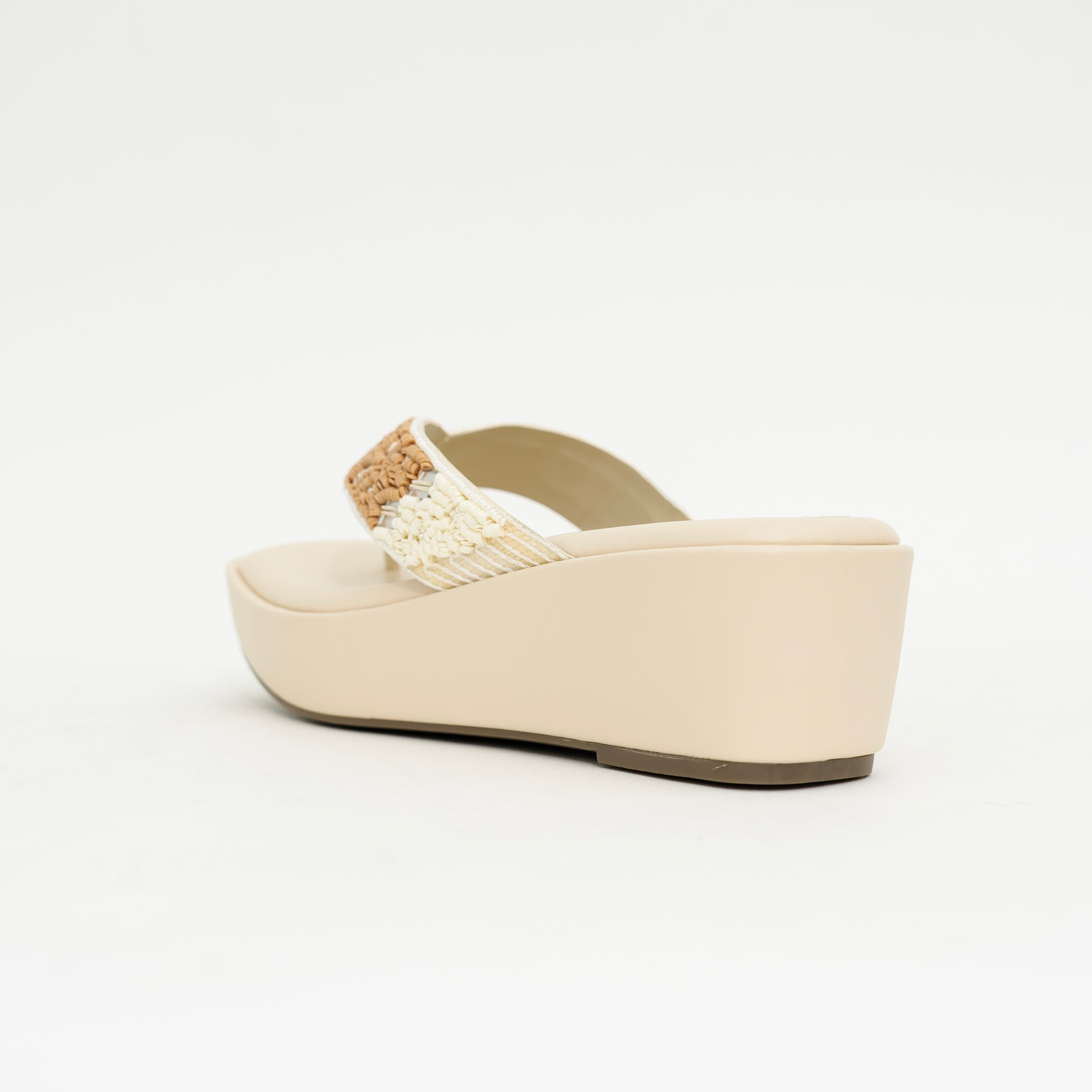 Beige Nazakat Wedge I Cara