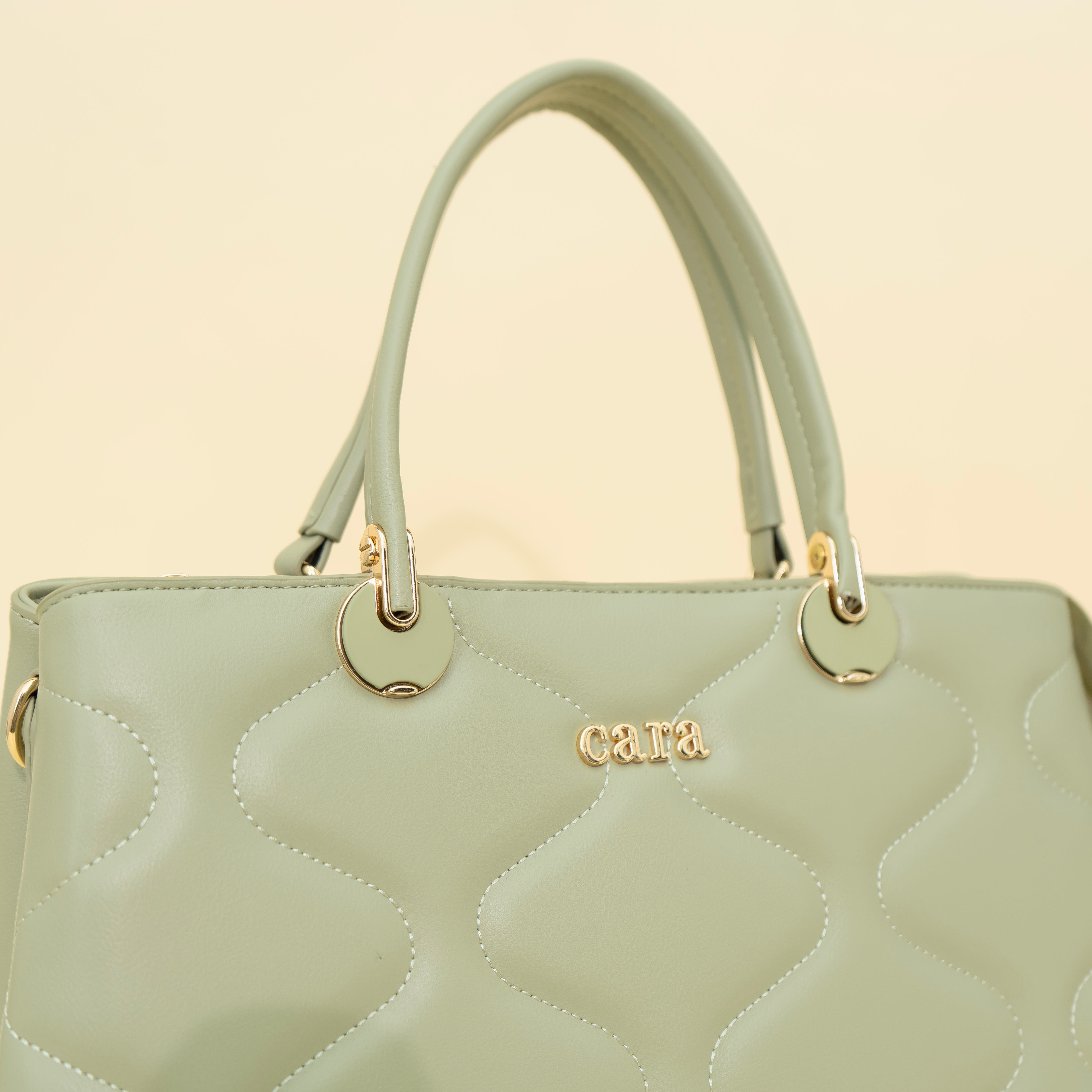 Green Quilted Handbag  I CARA