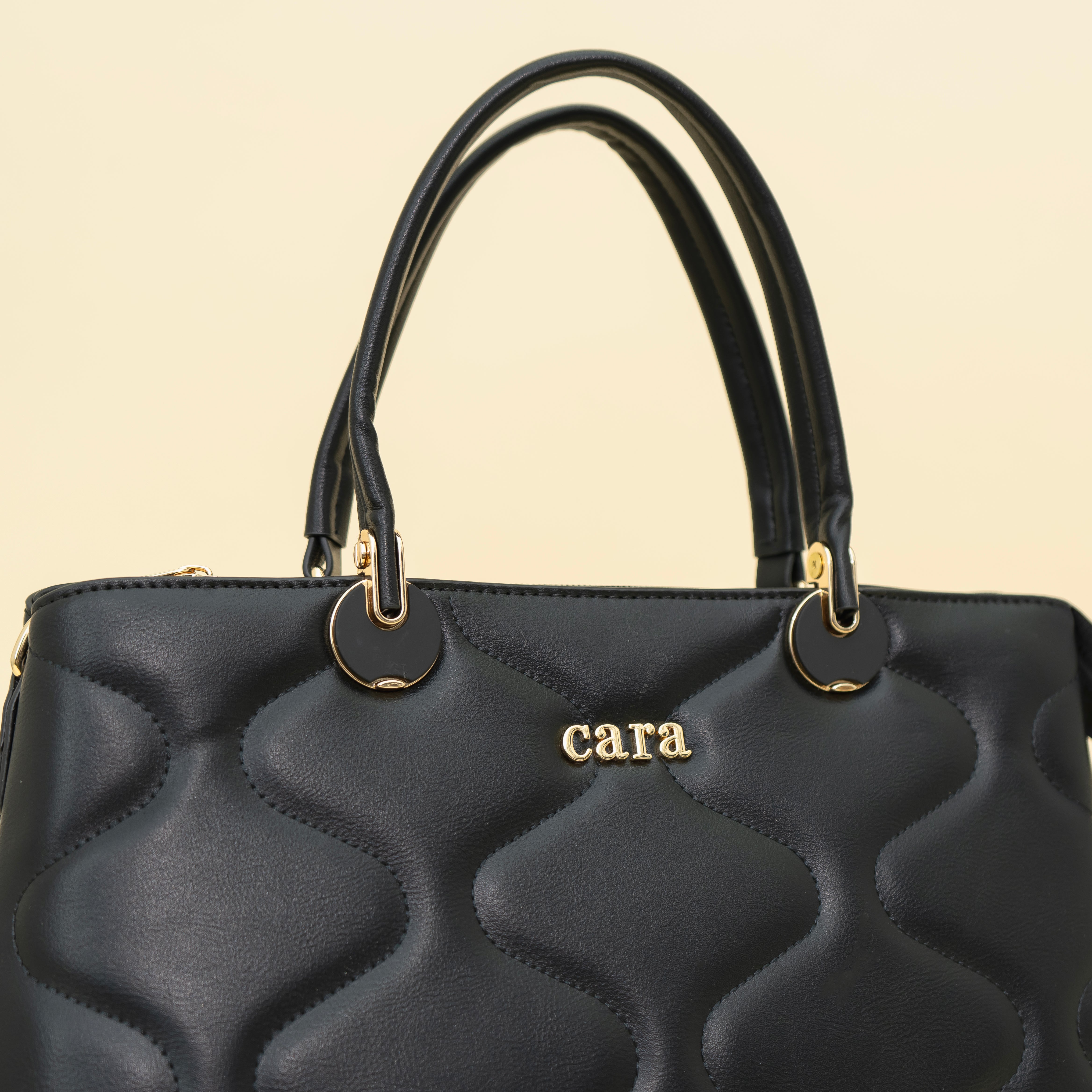 Black Quilted Handbag  I CARA