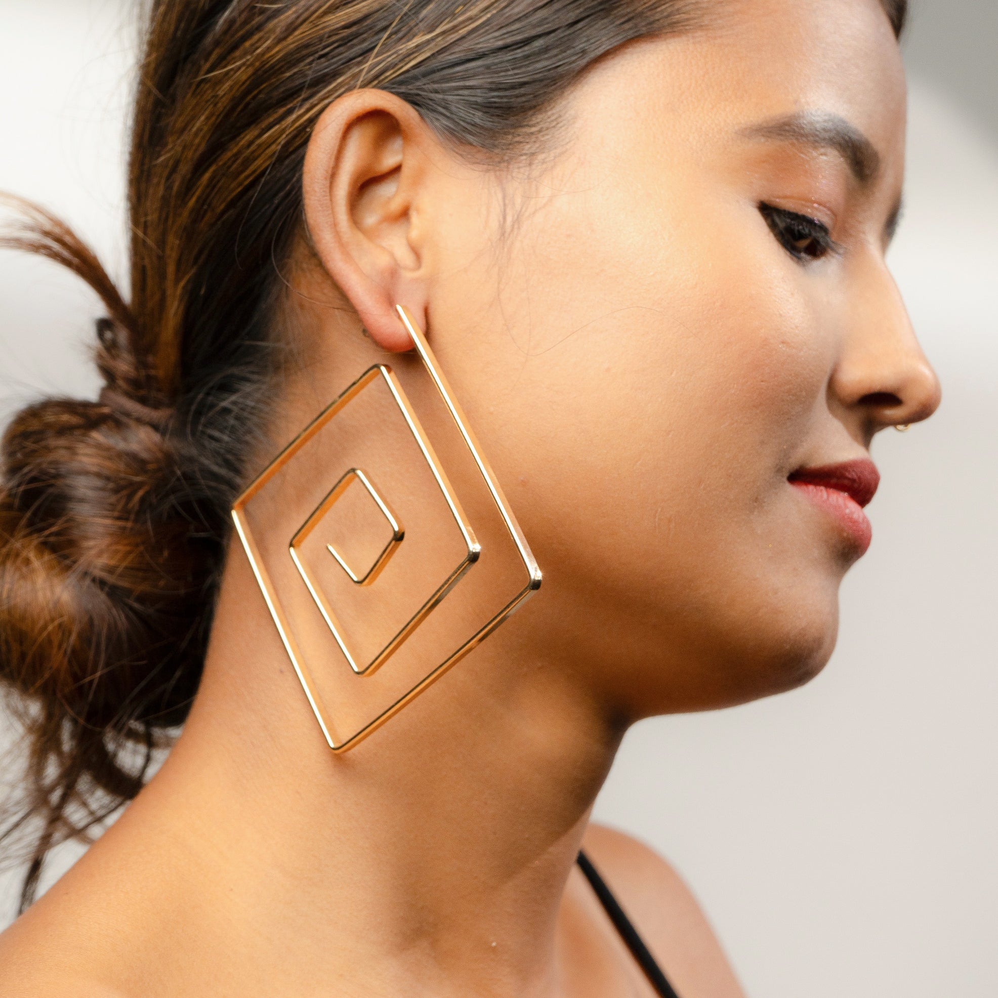 Sculpt Square Earrings