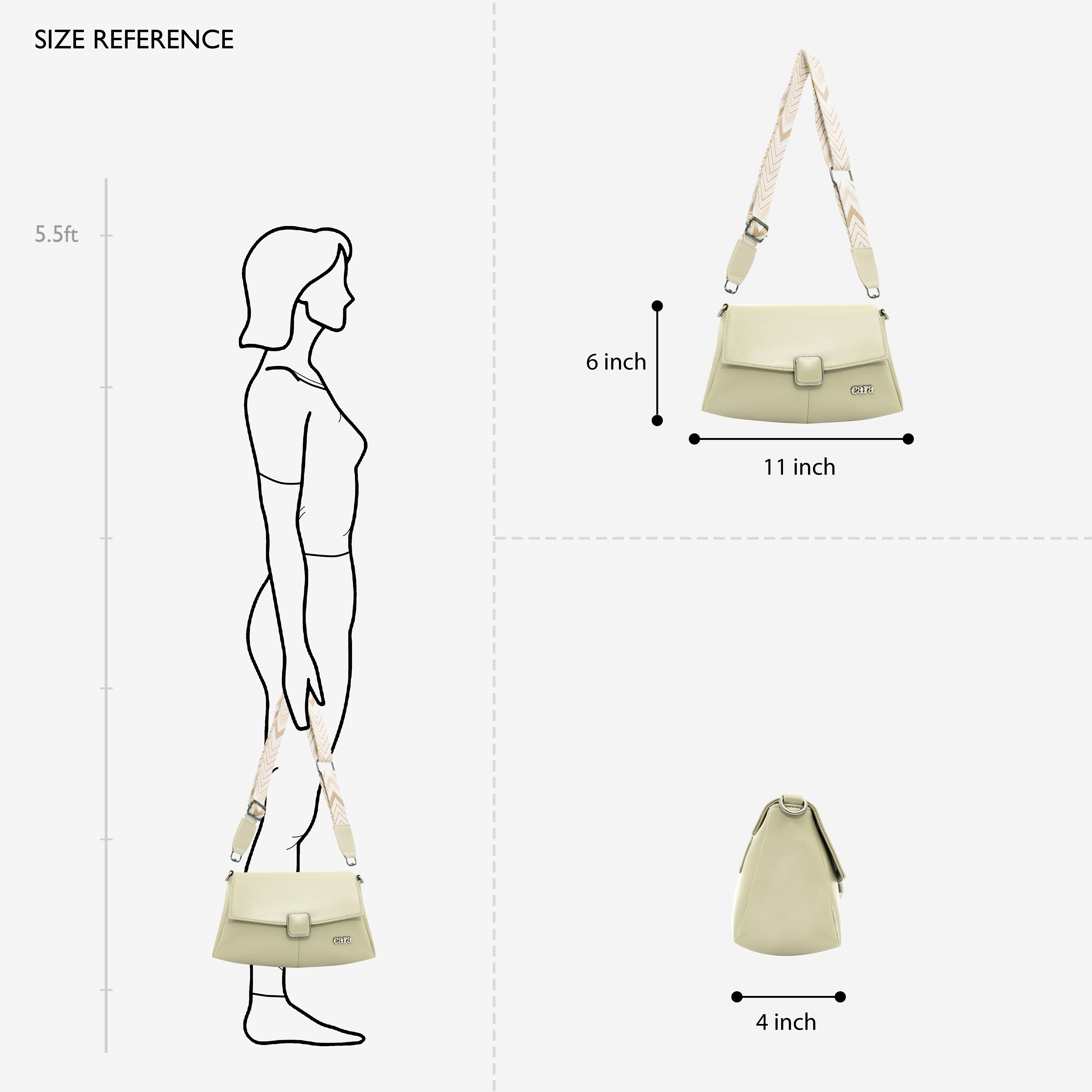 beige Modish carry sling bag I CARA