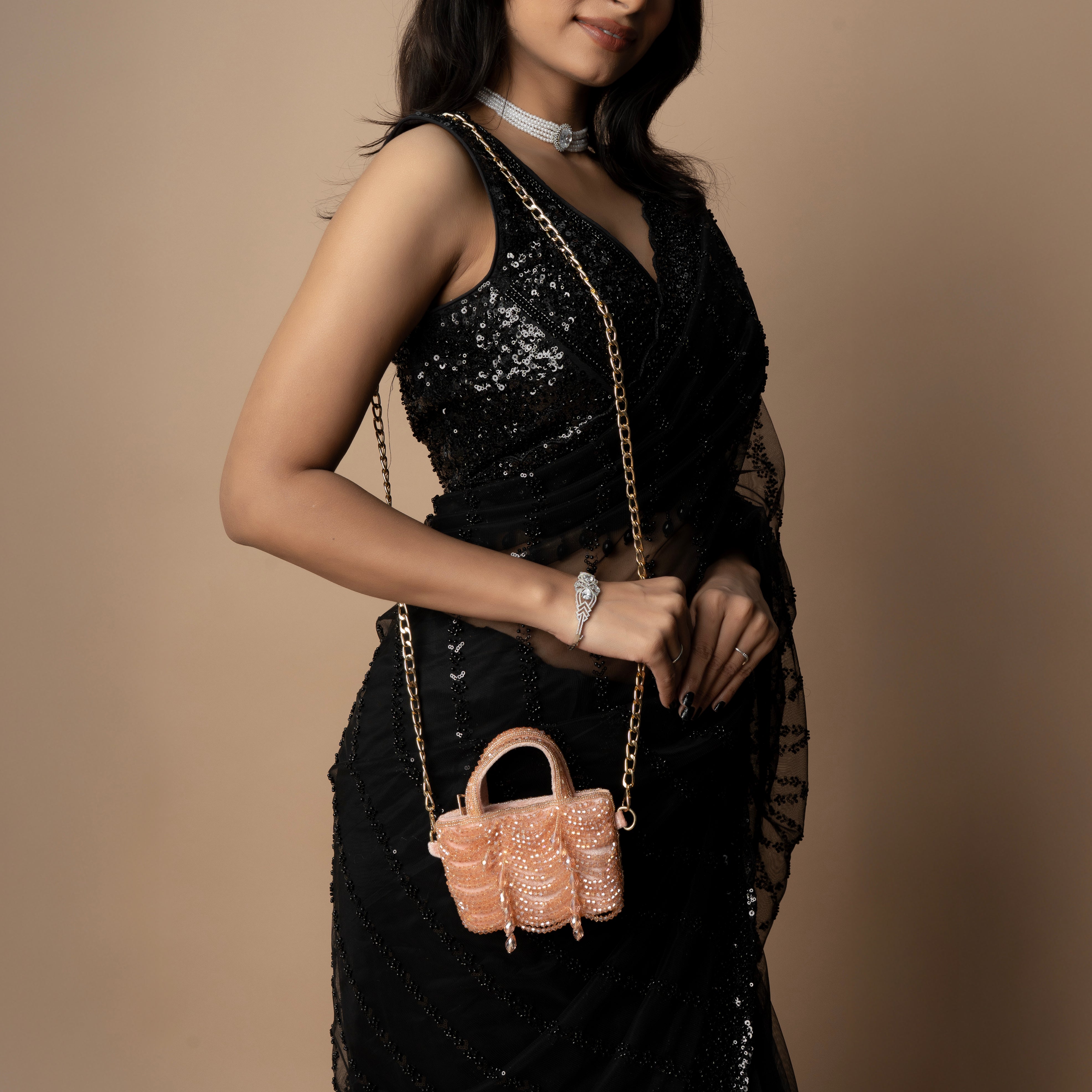 Satin Pearl Luxe Clutch (Mini Bag)