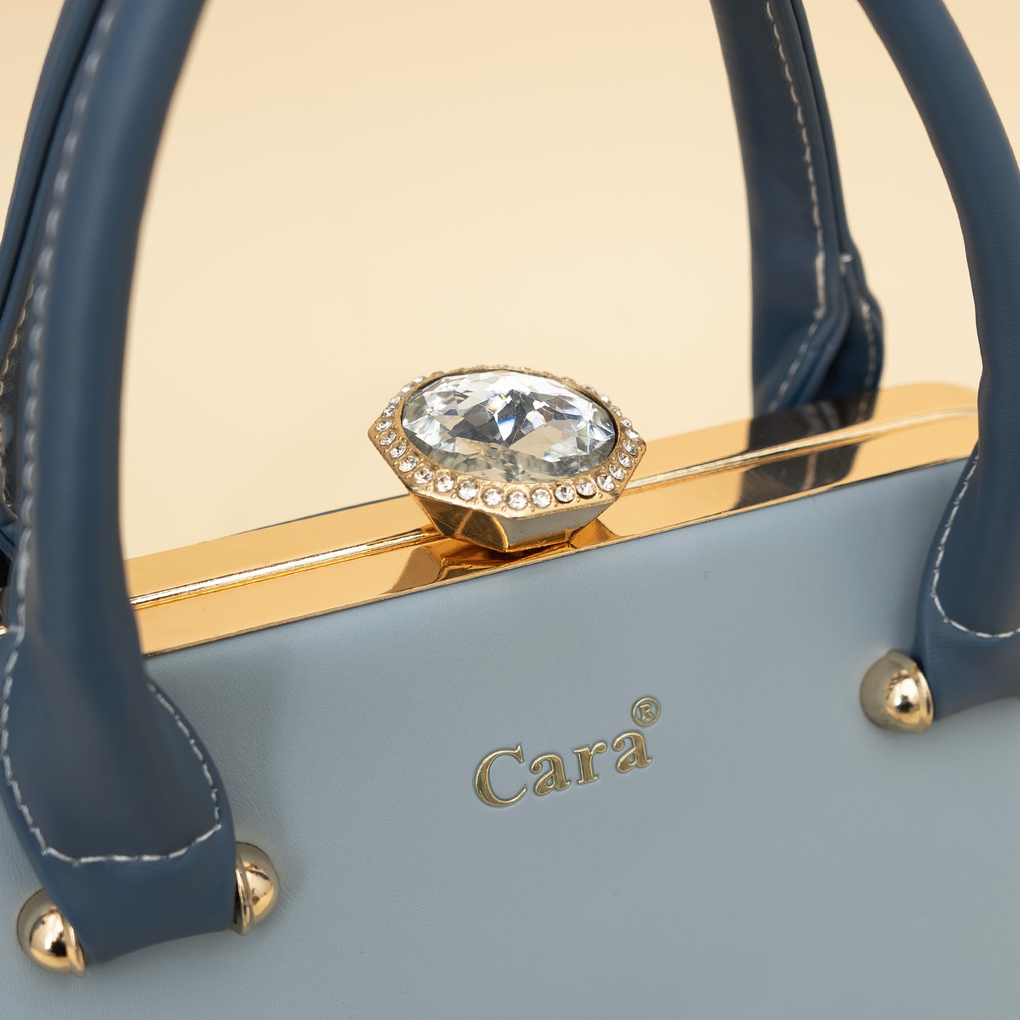 Cara's Glossy Glide satchel bag