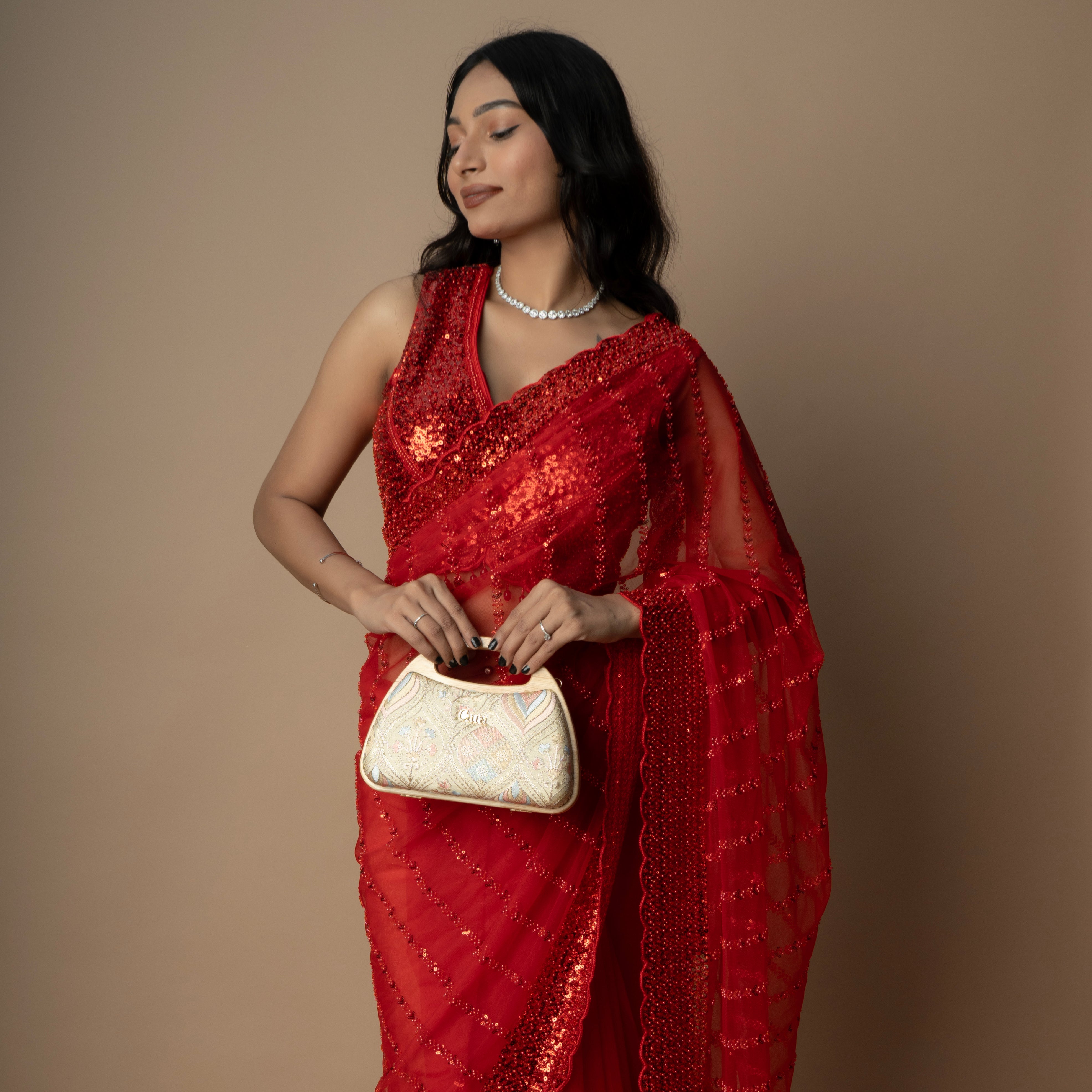 Aurelia Wood-Frame Clutch