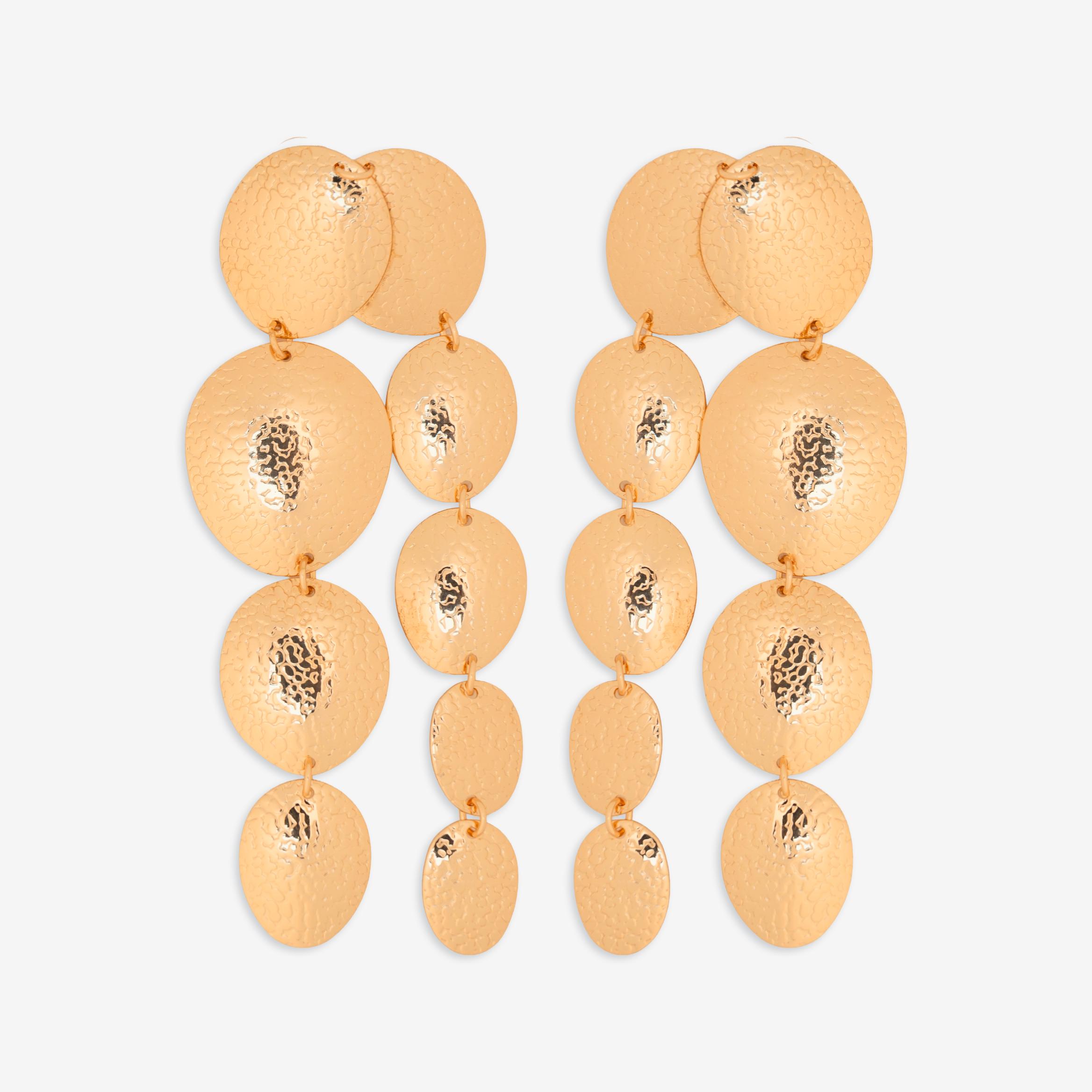 Layered Texture Disc Earrings