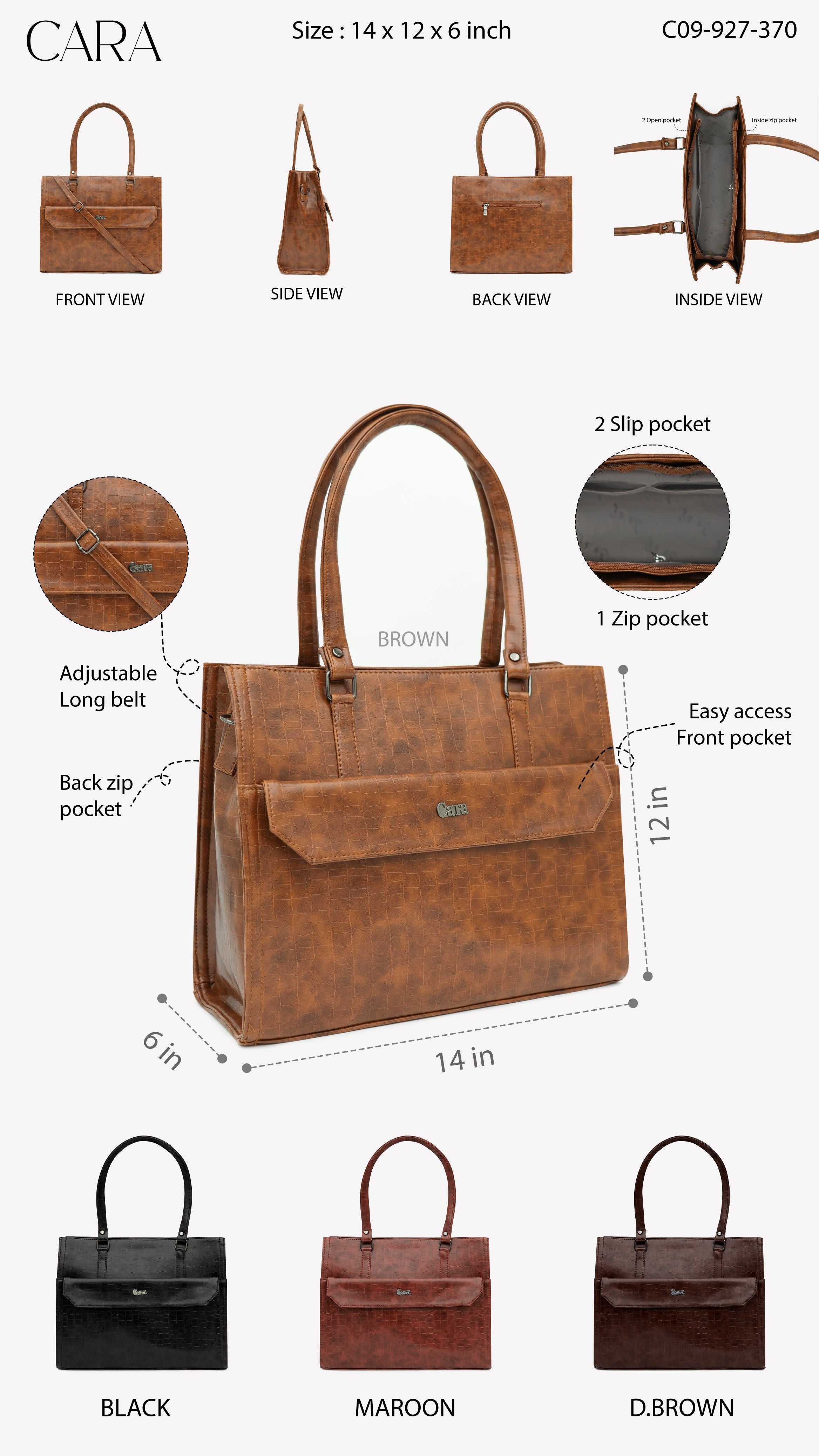 Dark brown Urban Chic HANDBAG I CARA