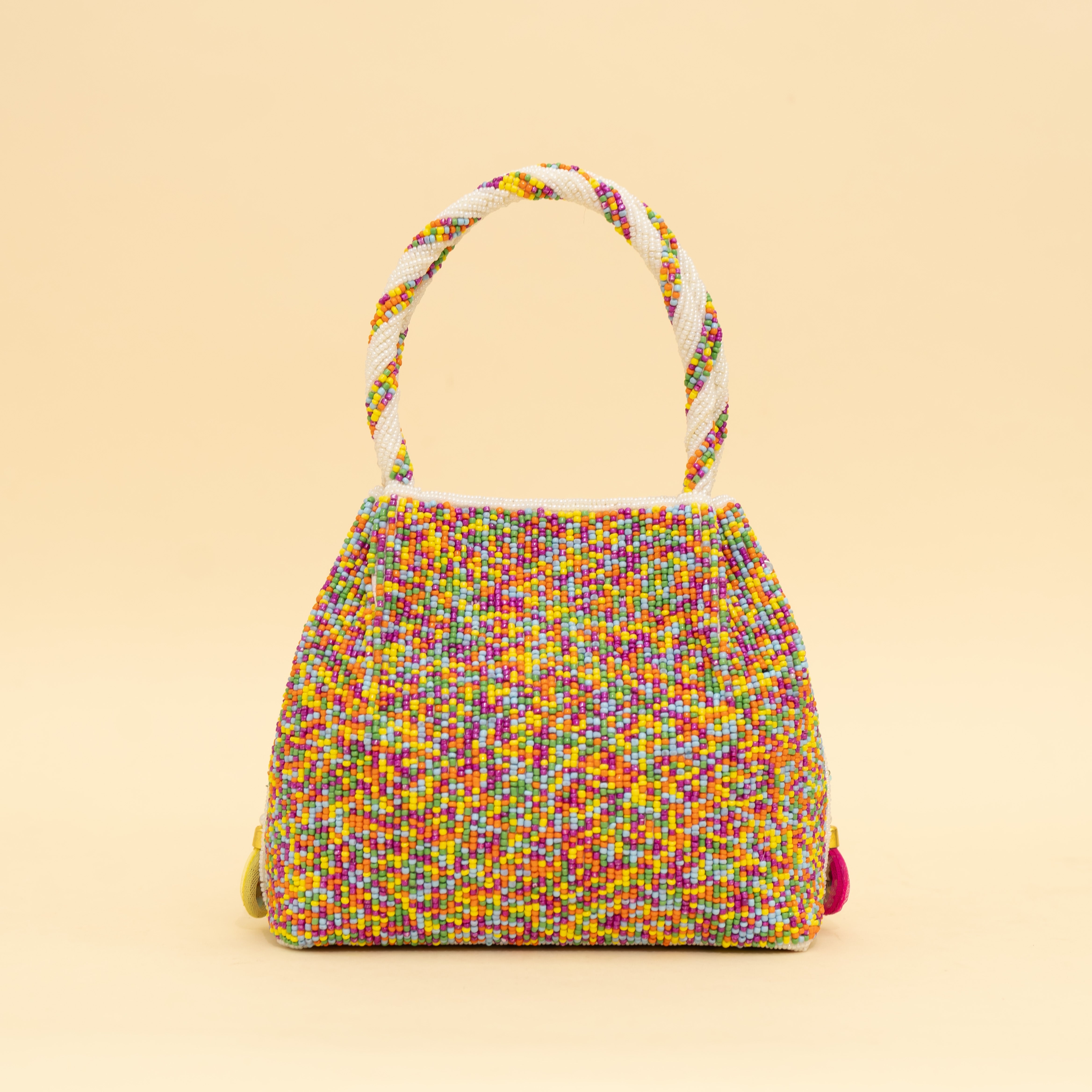 Multicoloured Embellished Heavy Mirror Work Potli