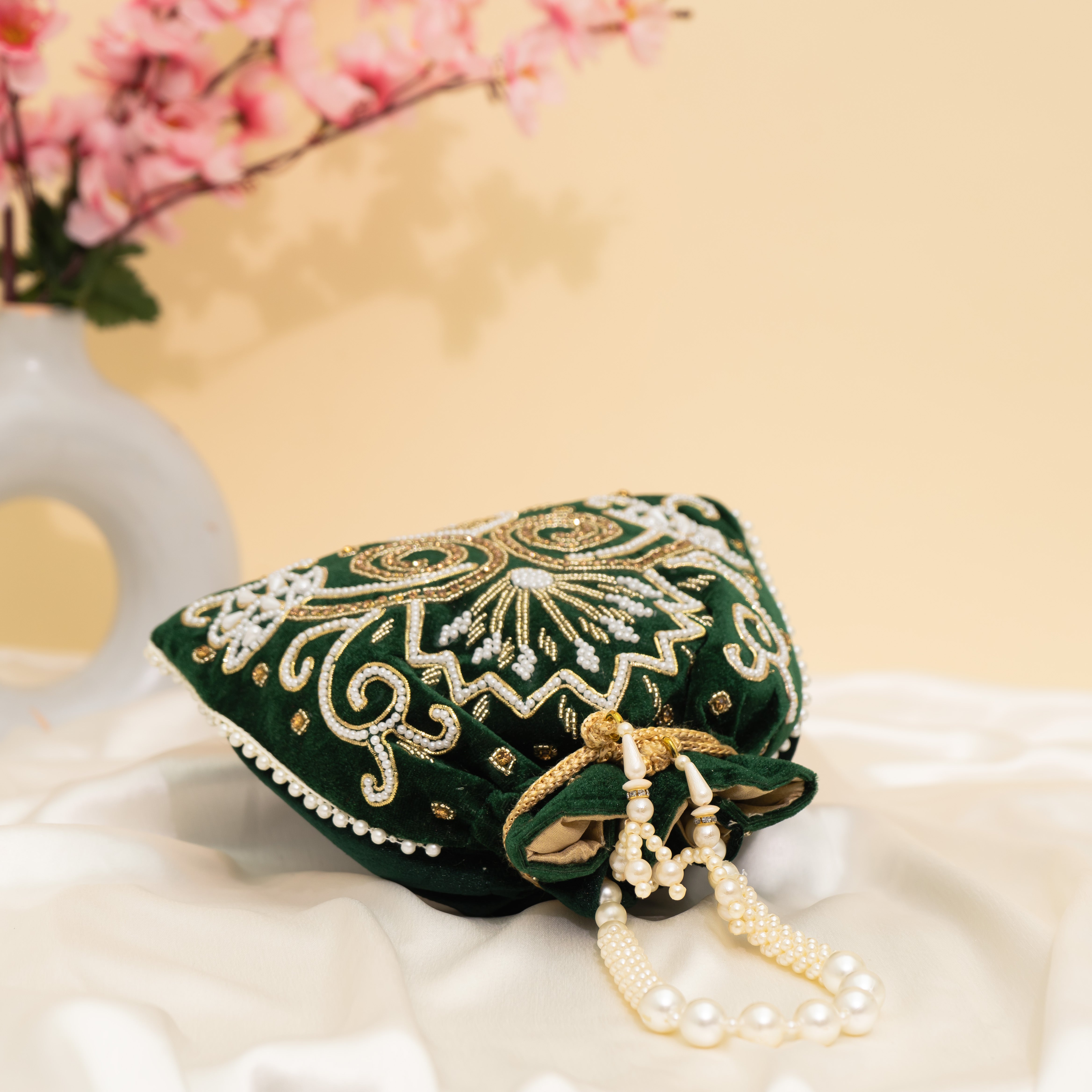 Green Pearlstone Radiance Potli