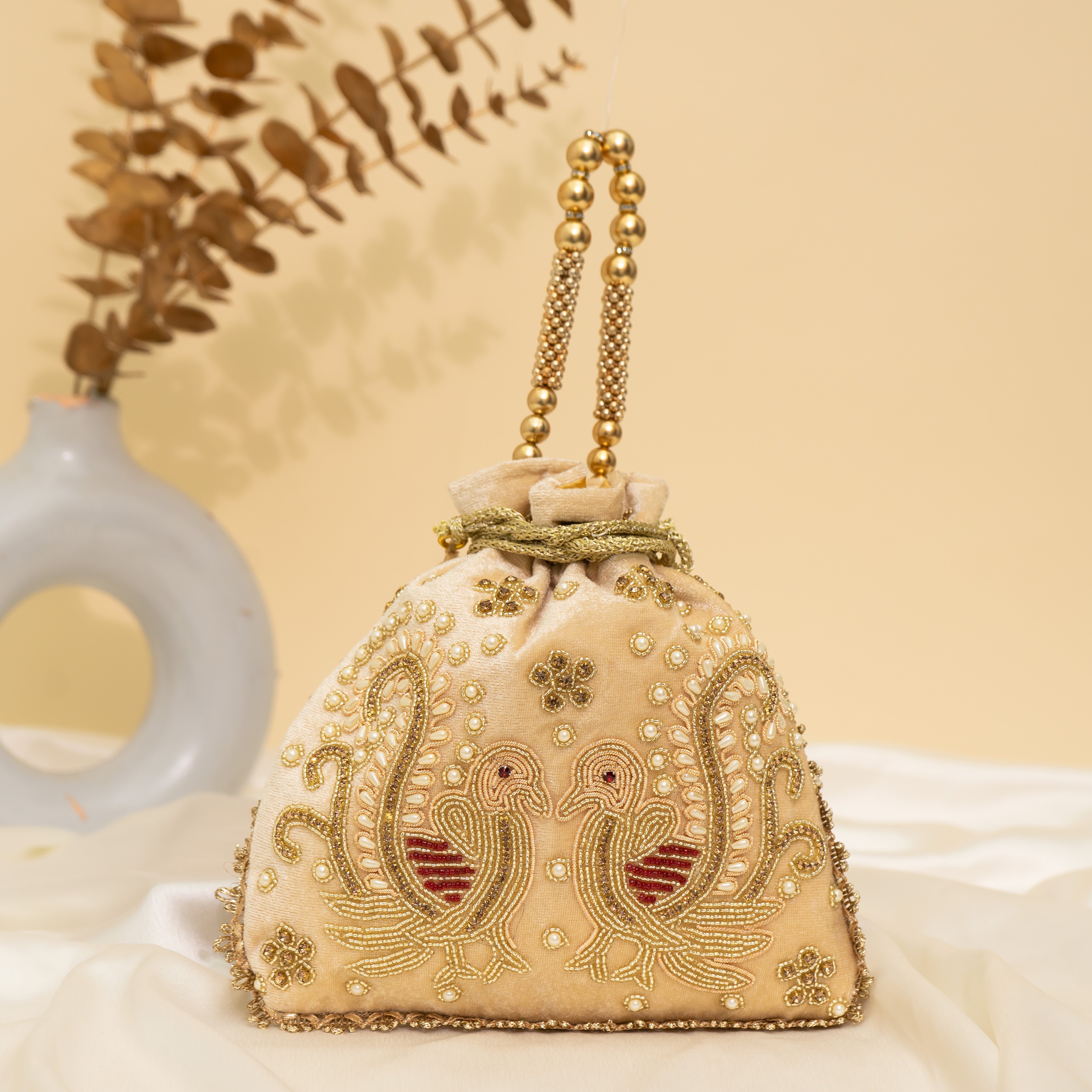 Peacock's Embrace Potli