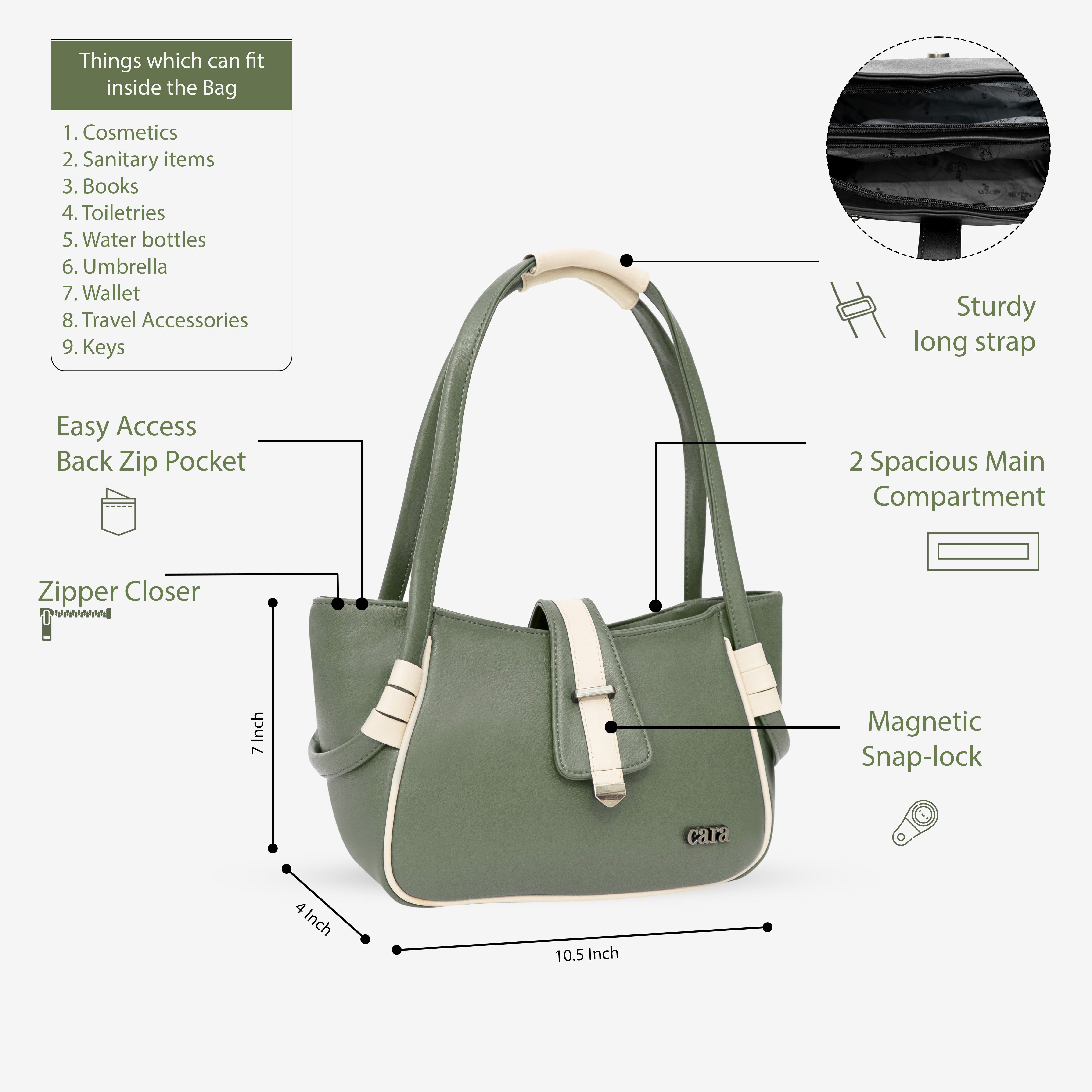 Green Boldly Dynamic HANDBAG I CARA