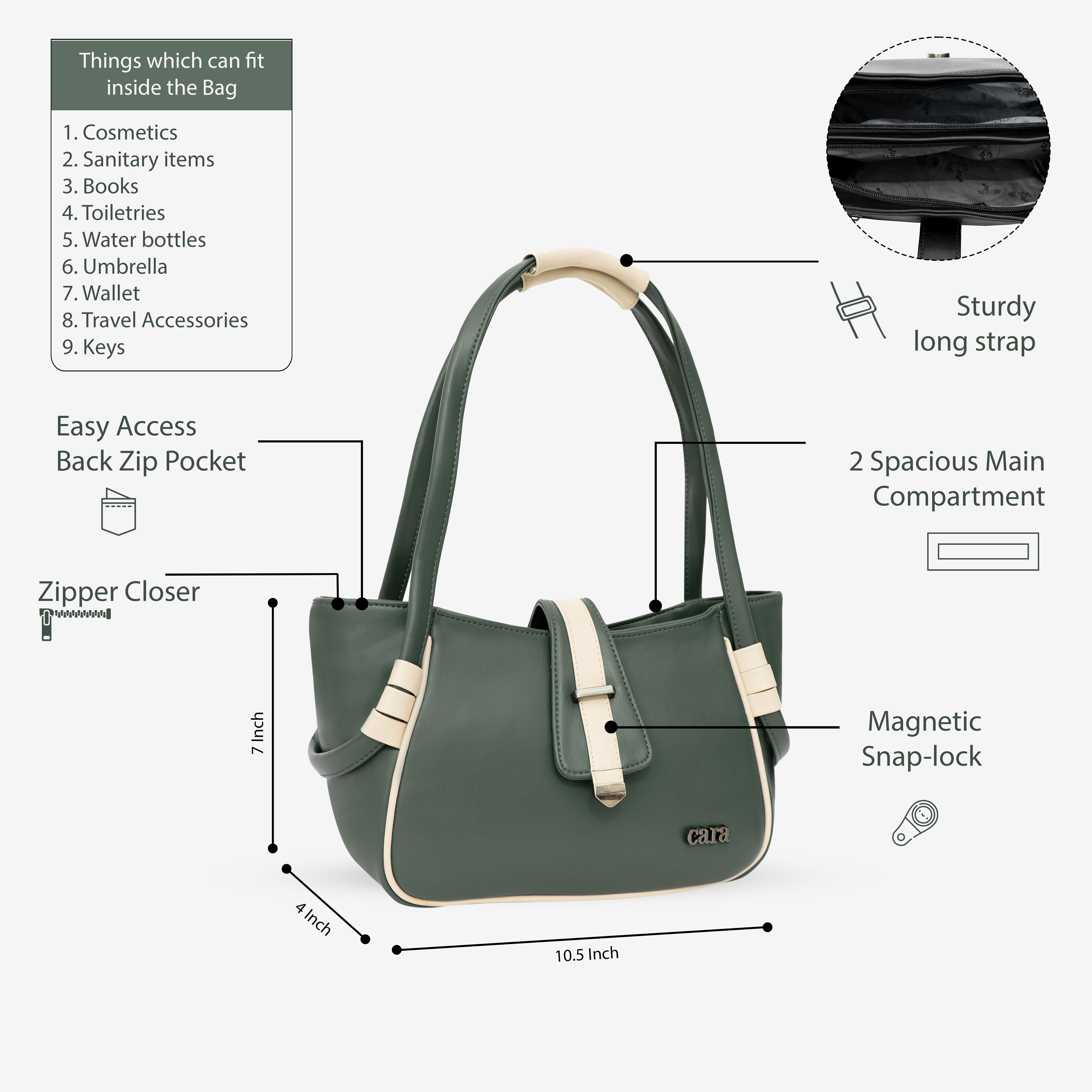 Olive Green Boldly Dynamic HANDBAG I CARA