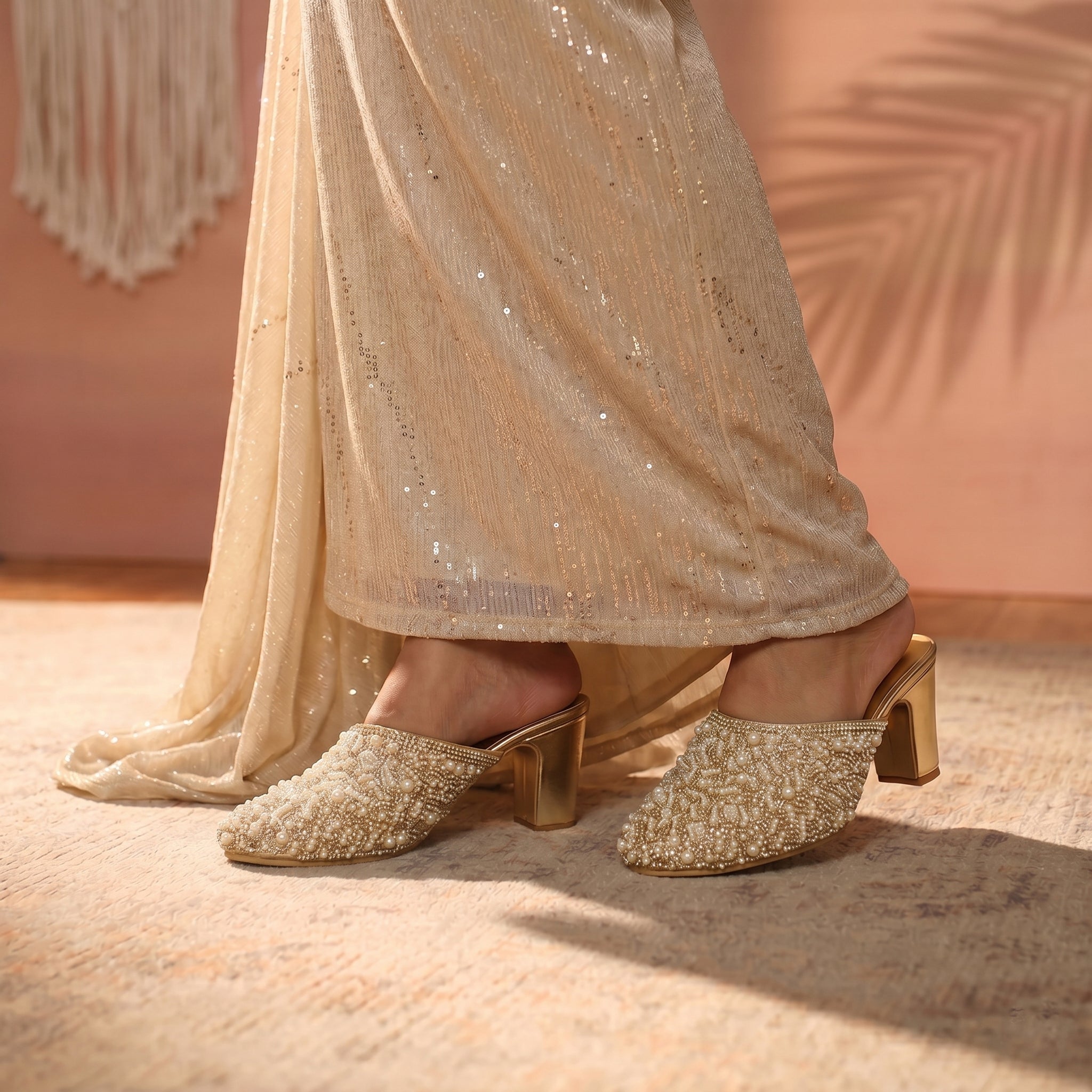 Ocean Pearl Glam Mules