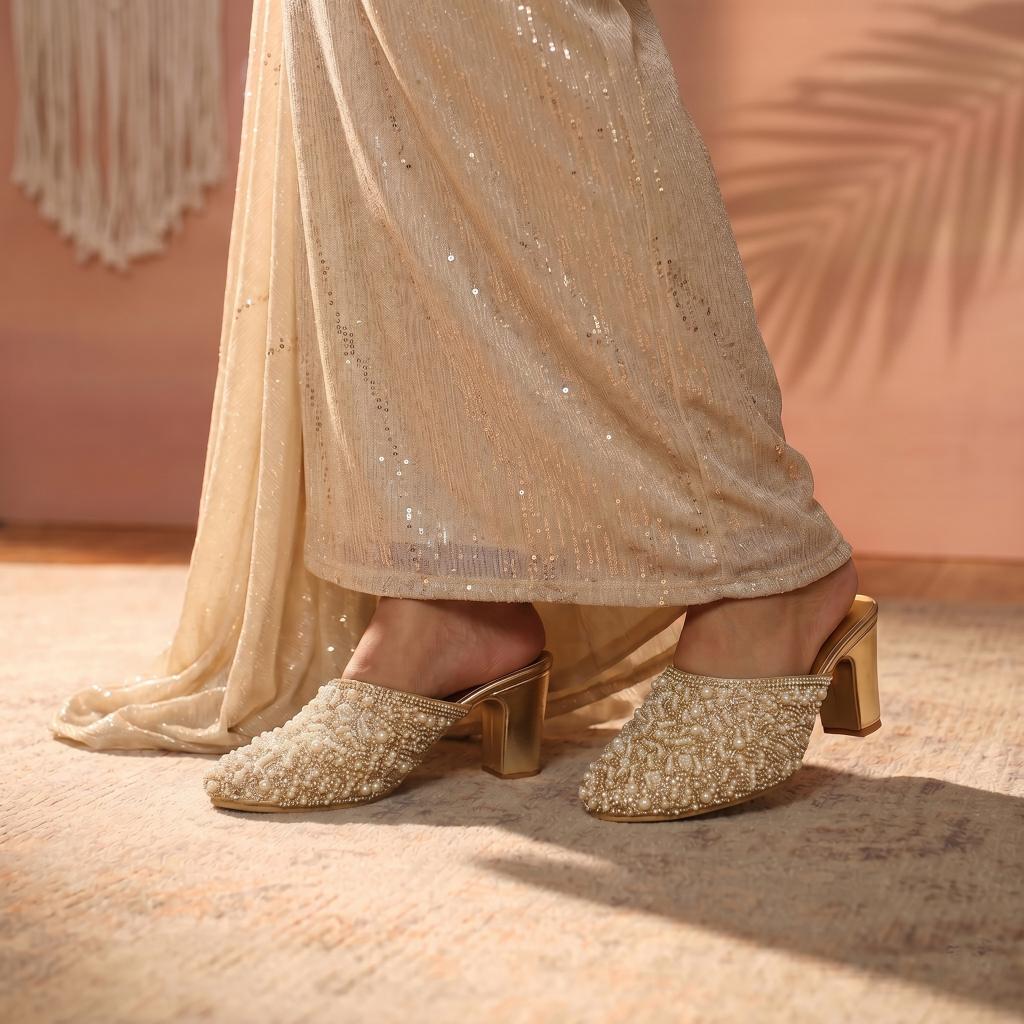 Ocean Pearl Glam Mules