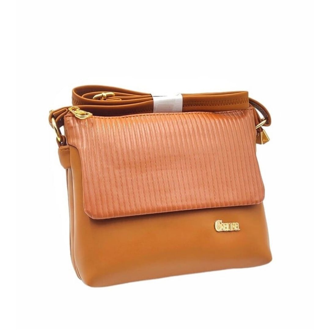 Sling Bag With Textured Flap