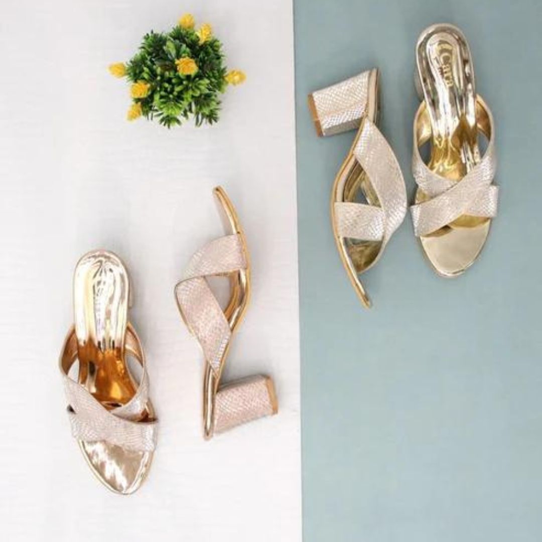 Lyla Gold & Silver Heel Sandals